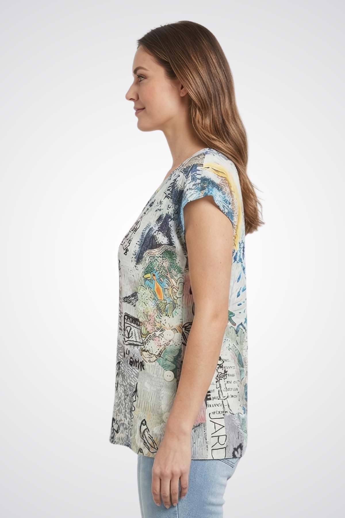 Dolcezza V-Neck Sleeveless Top - Style 26742