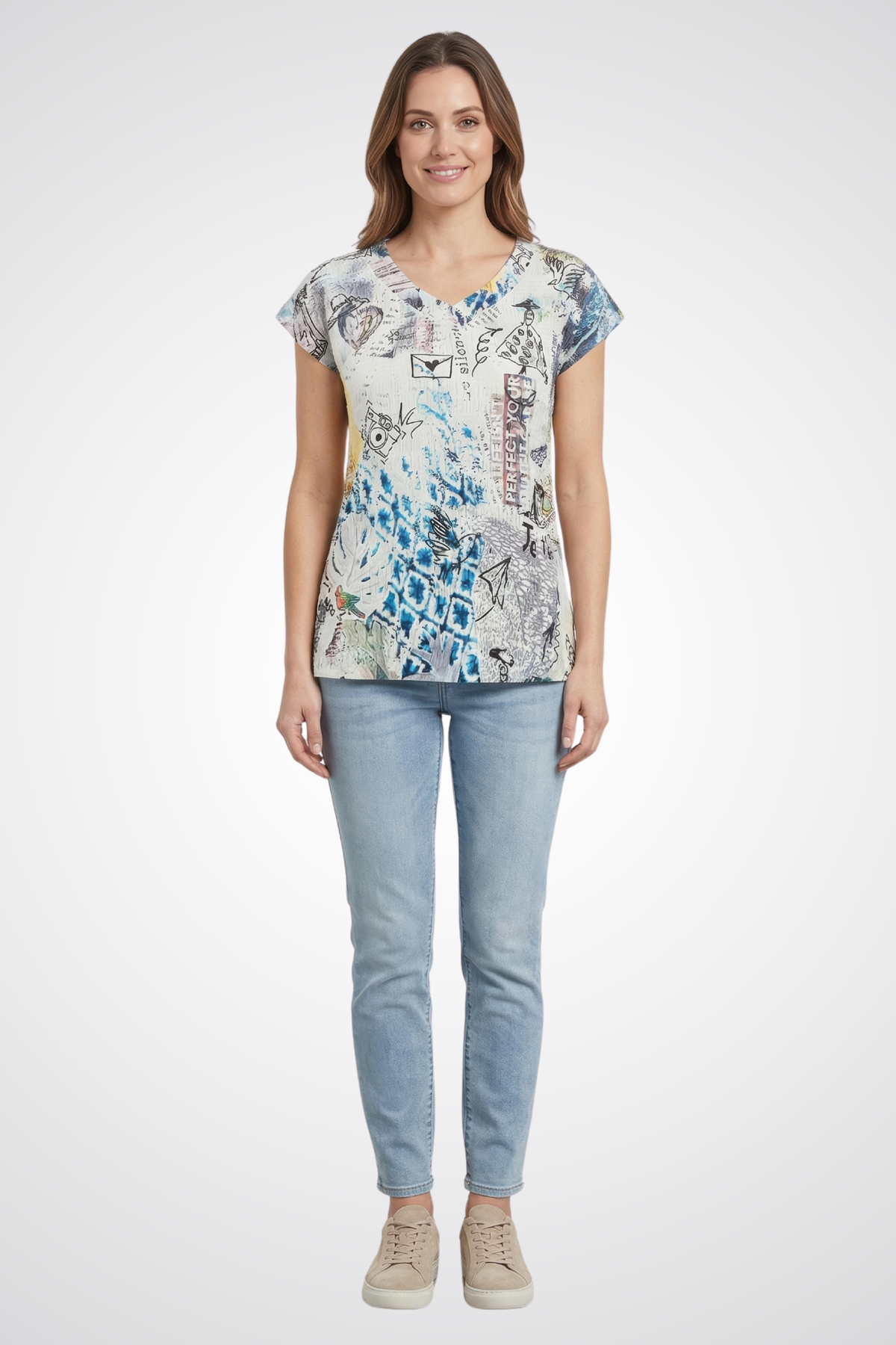 Dolcezza V-Neck Sleeveless Top - Style 26742