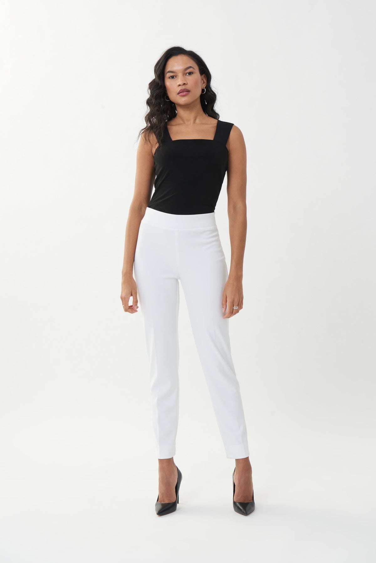 Joseph Ribkoff Wide Leg Belt Loop Woven Pants - Style 143132