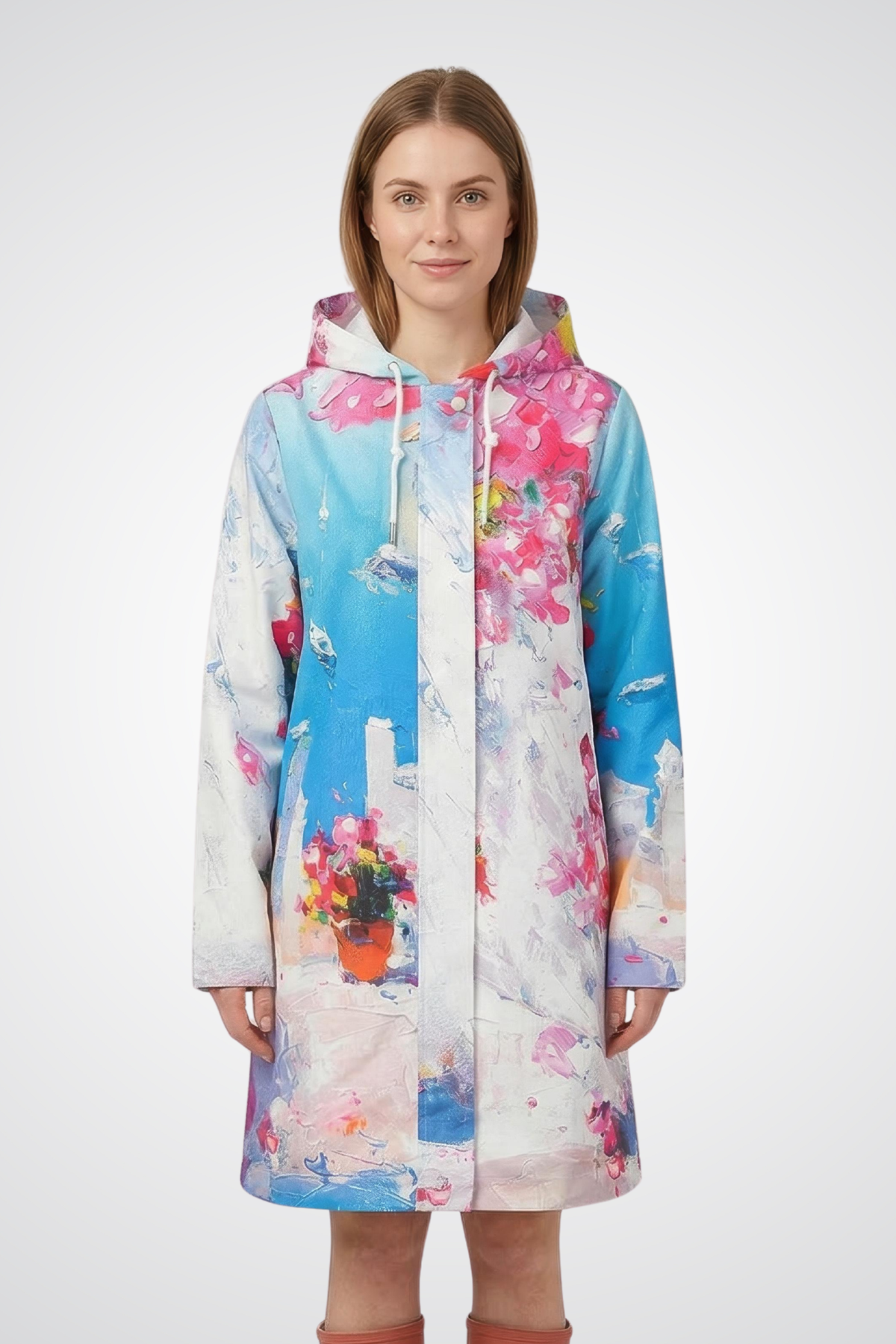 Dolcezza Summer In Santorini Raincoat - Style 26870