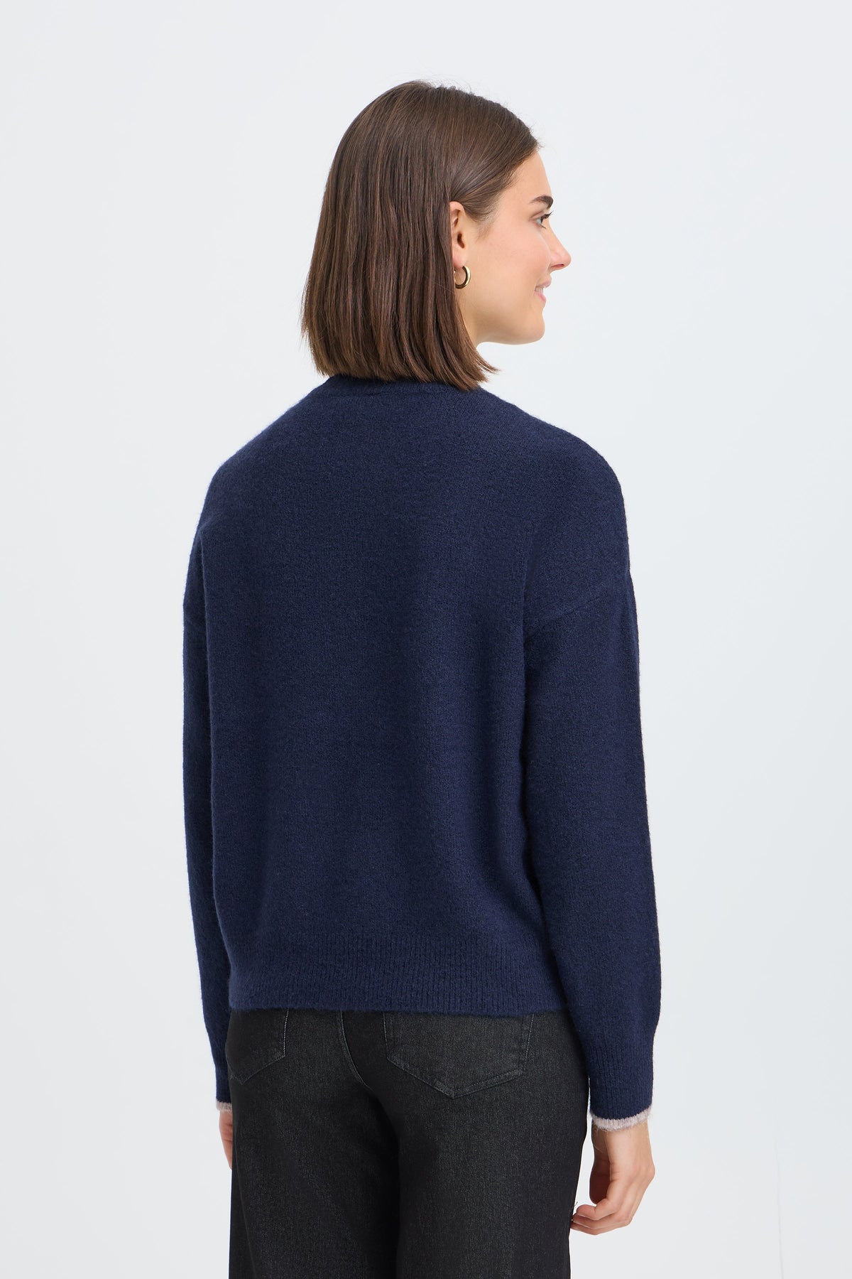 Fransa Crew Neck Ciao Sweater - Style 20618303