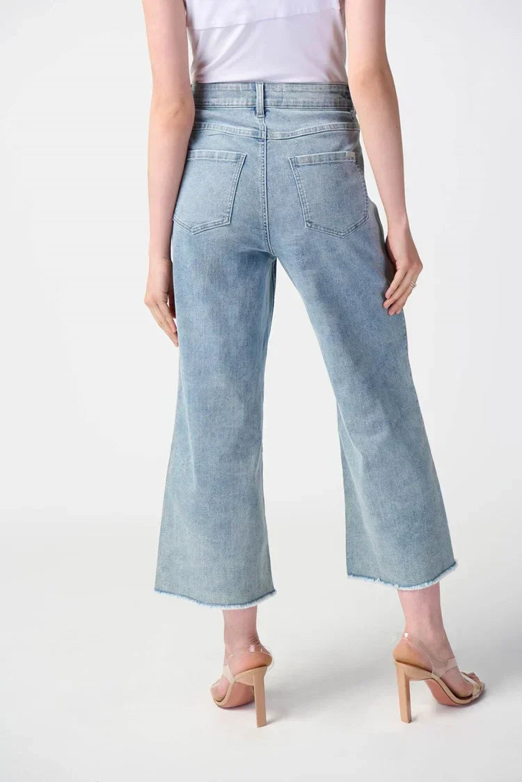 Joseph Ribkoff Embellished Seam Culotte Jeans - Style 241903