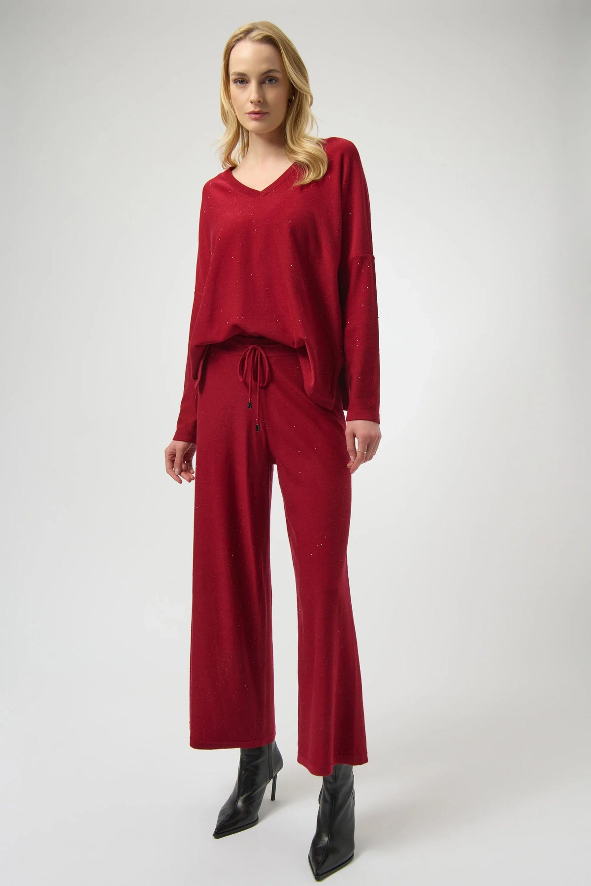 Joseph Ribkoff Sequin Culotte Elastic Pants - Style 244922B