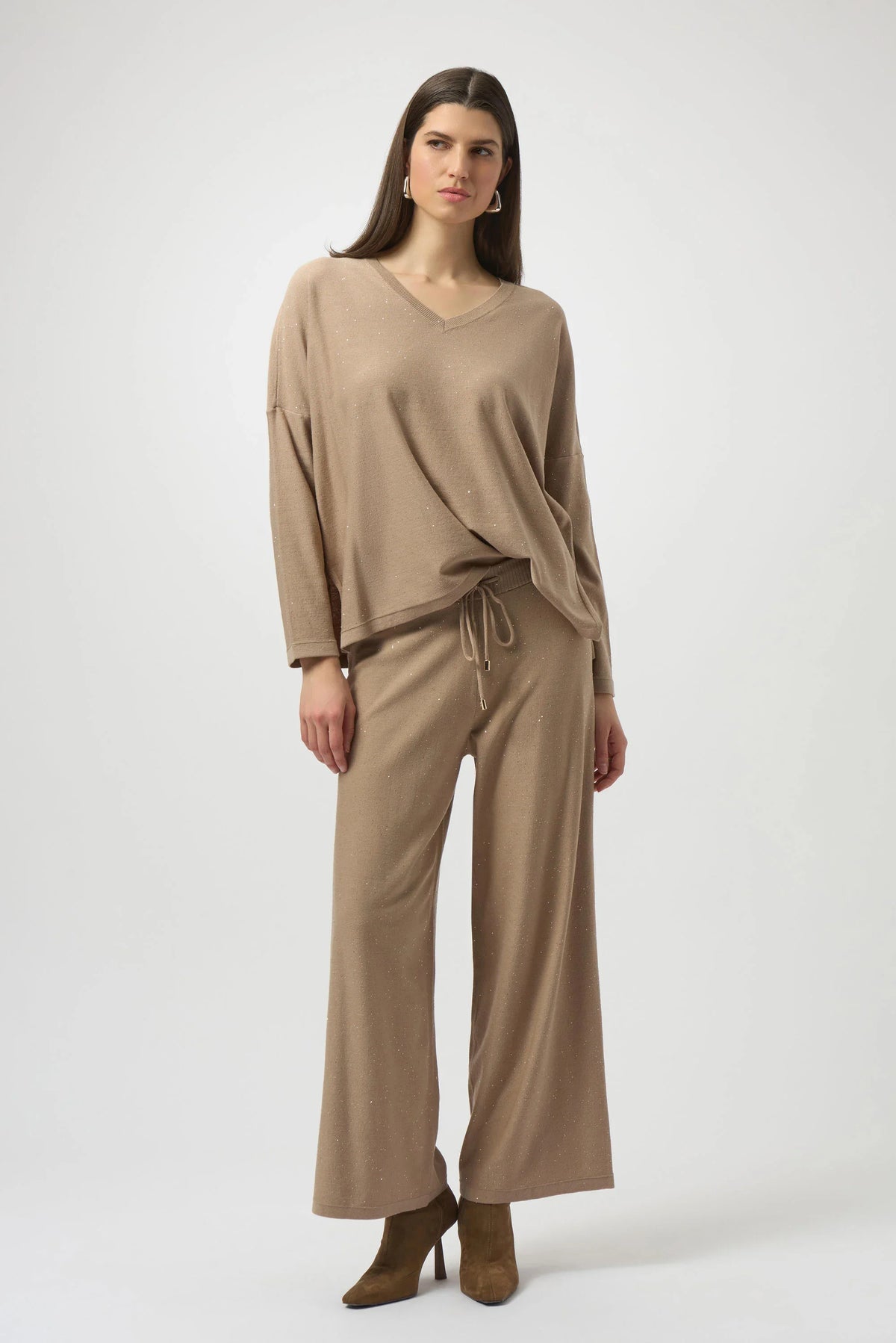 Joseph Ribkoff Sequin Culotte Elastic Pants - Style 244922A