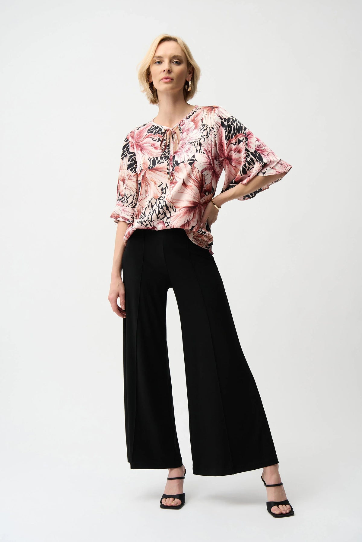 Joseph Ribkoff Wide Leg Front Slit Pants - Style 251017