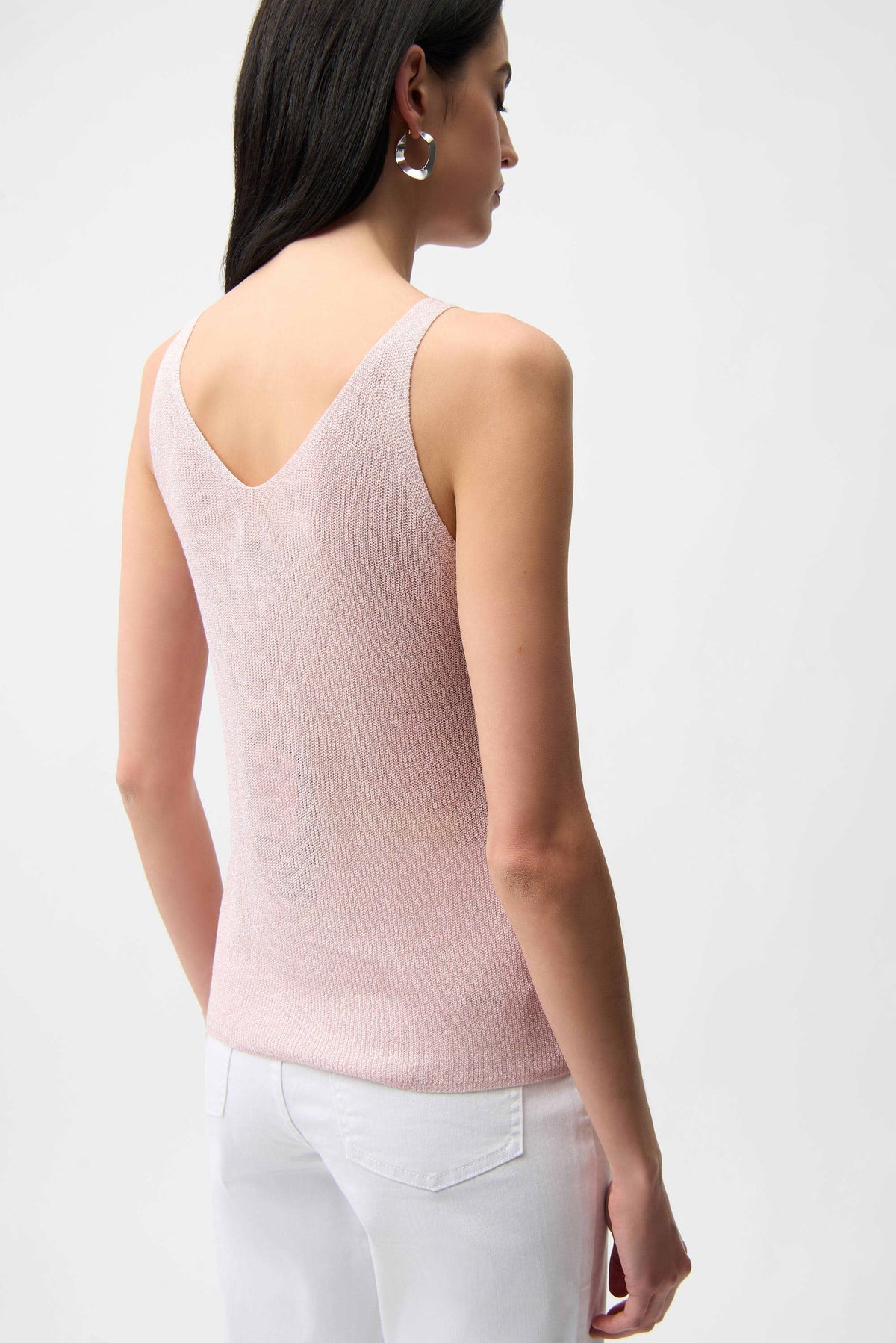 Joseph Ribkoff Metallic Ribbed V-Neck Camisole - Style 252915B