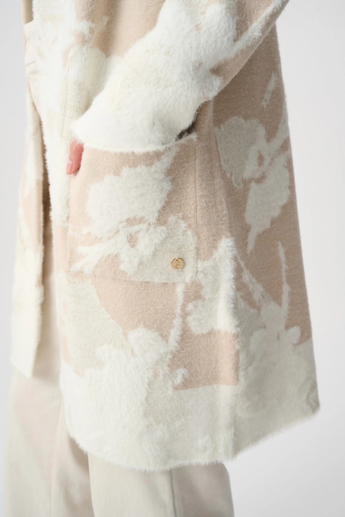 Joseph Ribkoff Abstract Print Feather Cardigan - Style 253956F