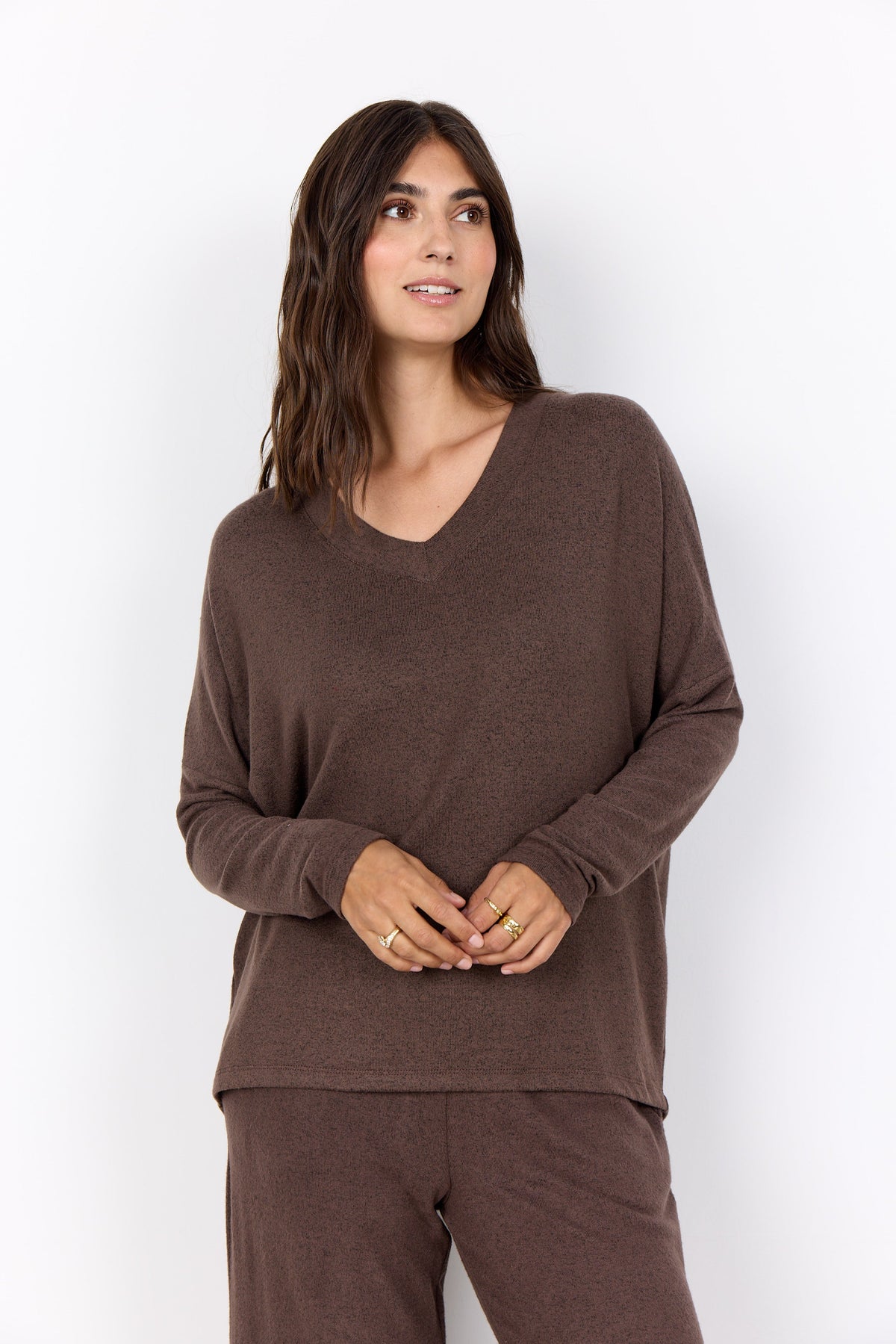 Soya Concepts V-Neck Drop Shoulder Top - Style 5F25893