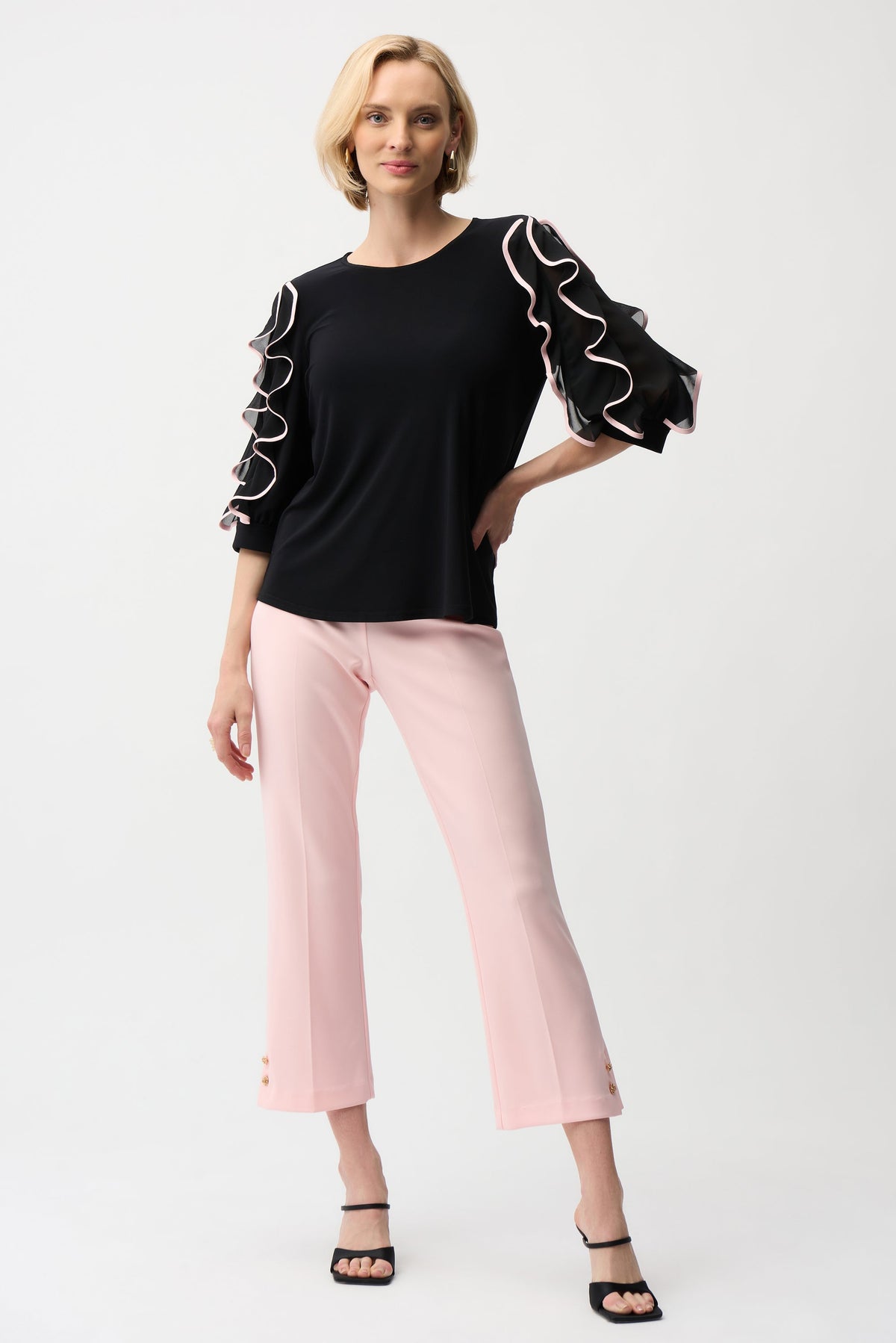 Joseph Ribkoff Chiffon Puff Sleeve Top - Style 261009