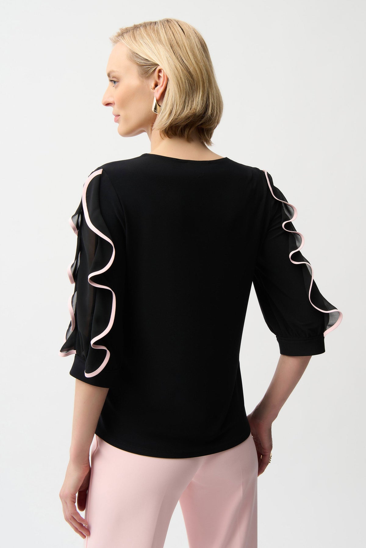 Joseph Ribkoff Chiffon Puff Sleeve Top - Style 261009