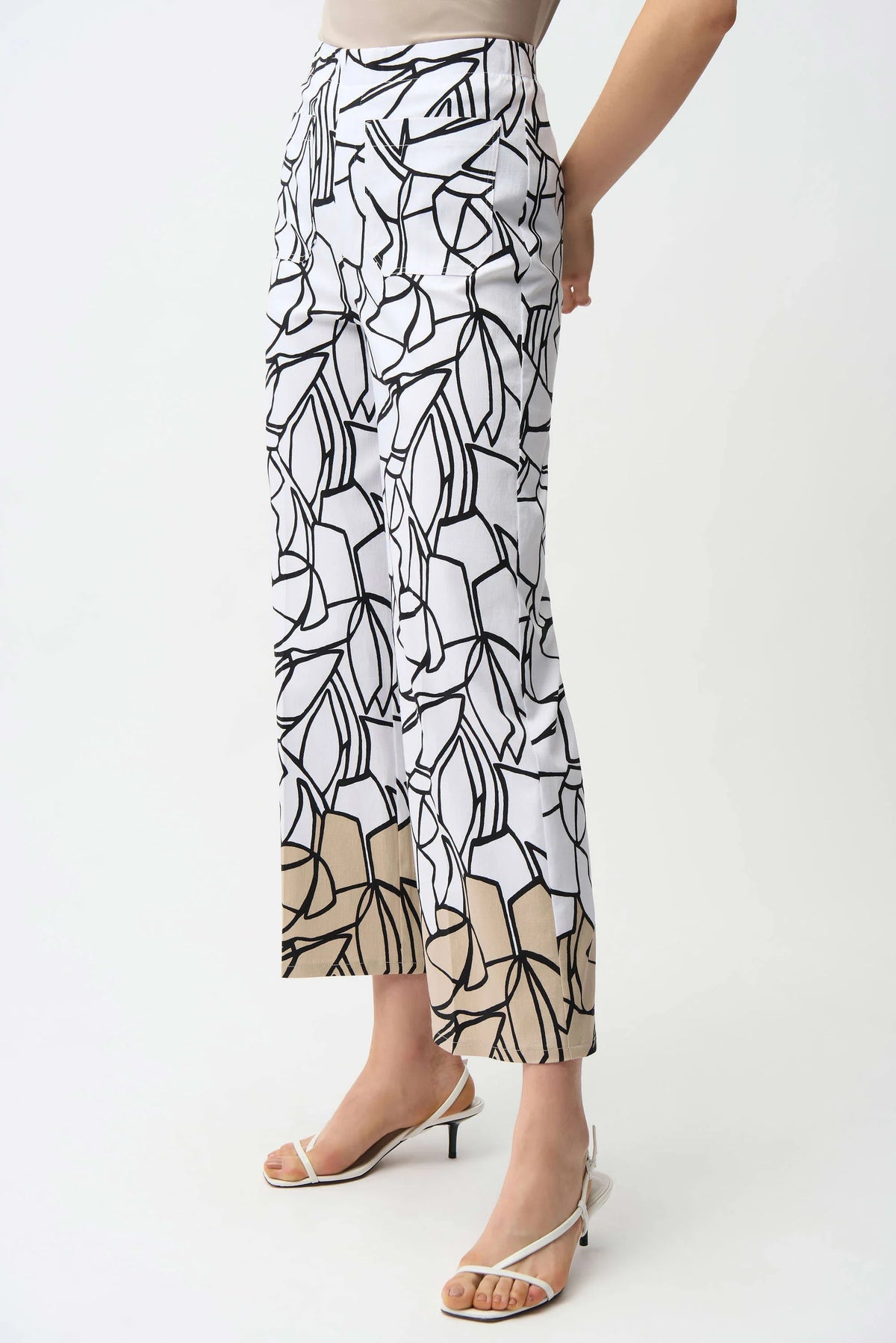 Joseph Ribkoff Abstract Print Wide Leg Pants - Style 261026