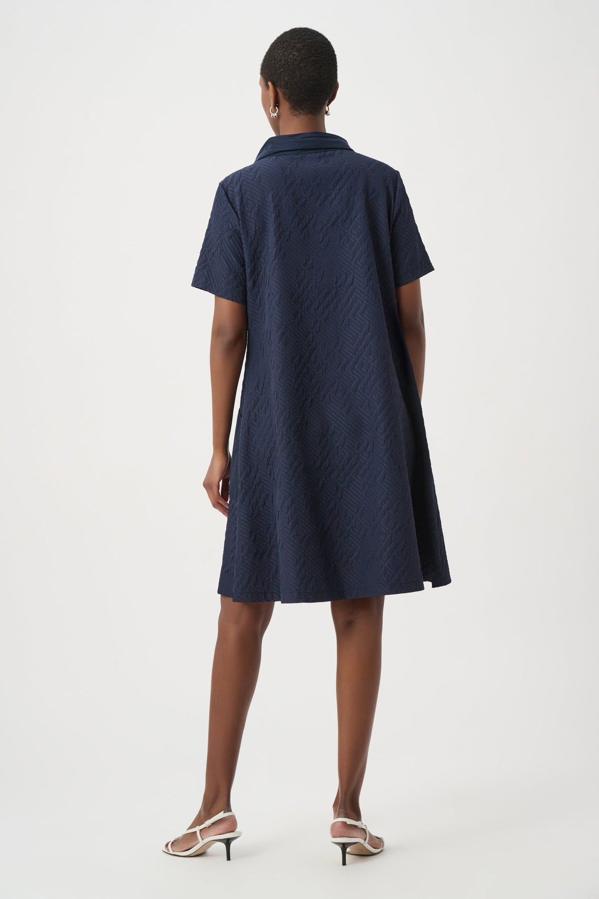 Joseph Ribkoff Jacquard Eyelet Shirt Dress - Style 261027