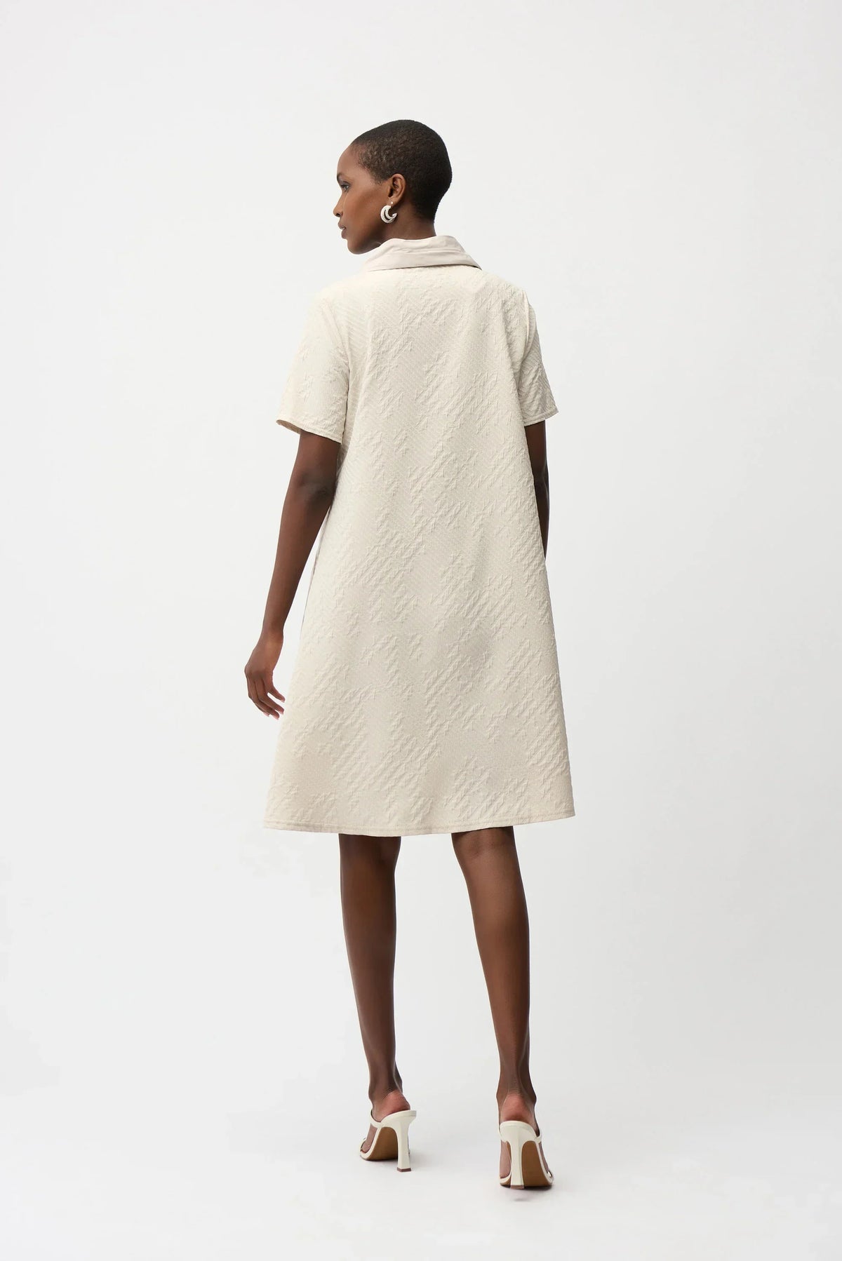 Joseph Ribkoff Jacquard Eyelet Shirt Dress - Style 261027b