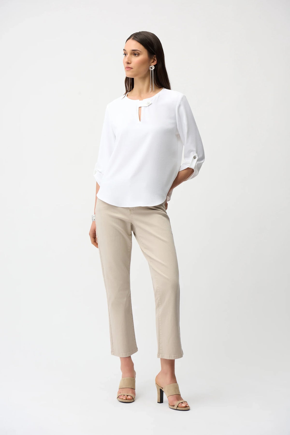 Joseph Ribkoff Keyhole Button Dolman Top - Style 261036