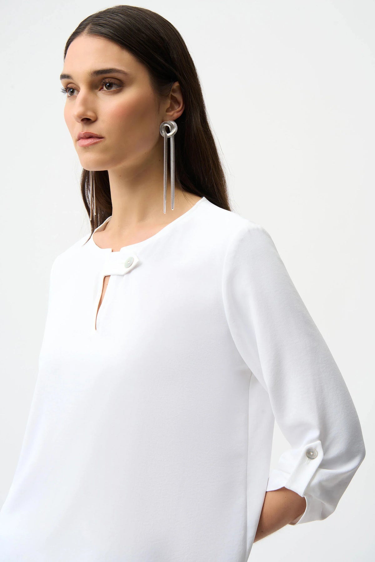 Joseph Ribkoff Keyhole Button Dolman Top - Style 261036