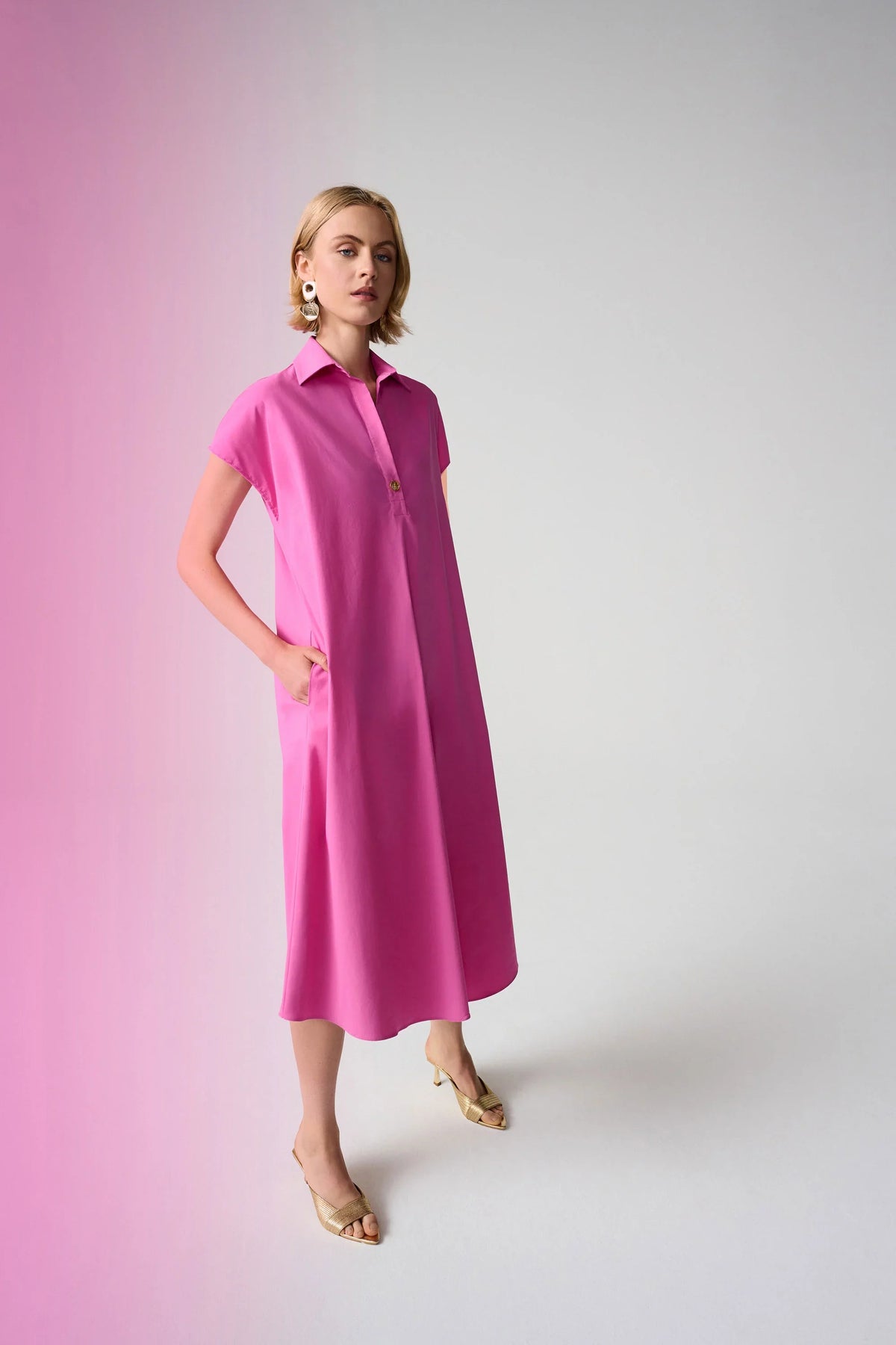 Joseph Ribkoff Trapeze Poplin Shirt Dress - Style 261049