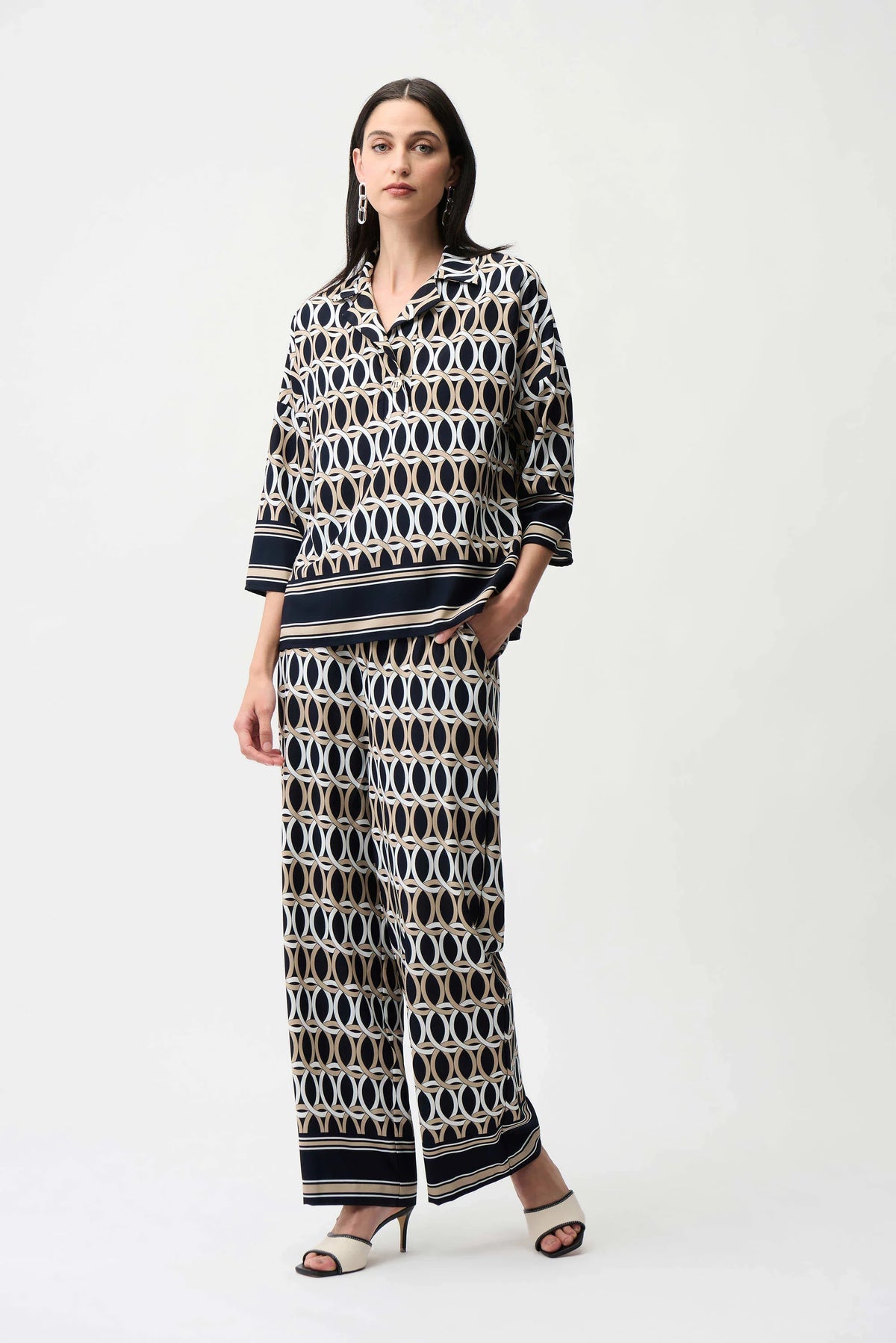Joseph Ribkoff Chain Border Print Top - Style 261057