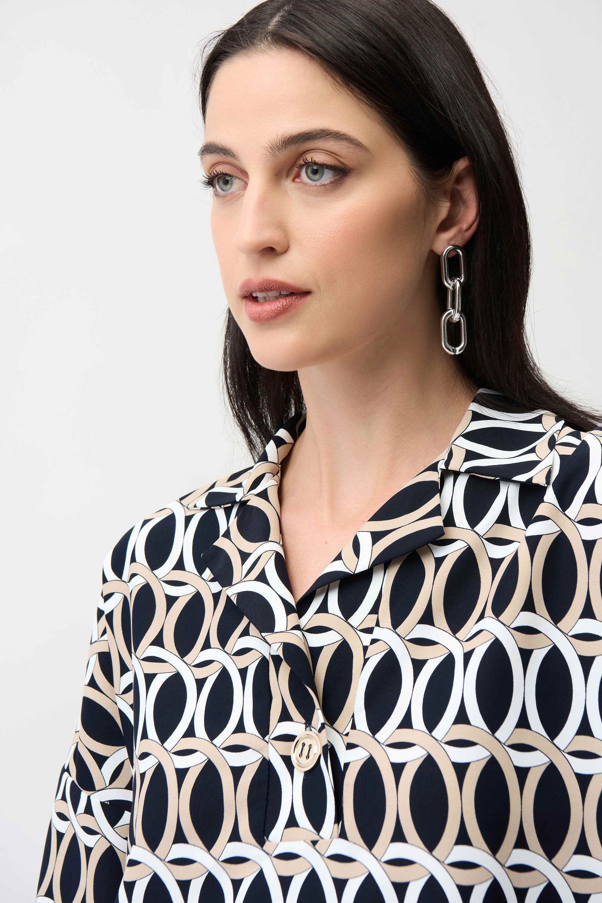 Joseph Ribkoff Chain Border Print Top - Style 261057