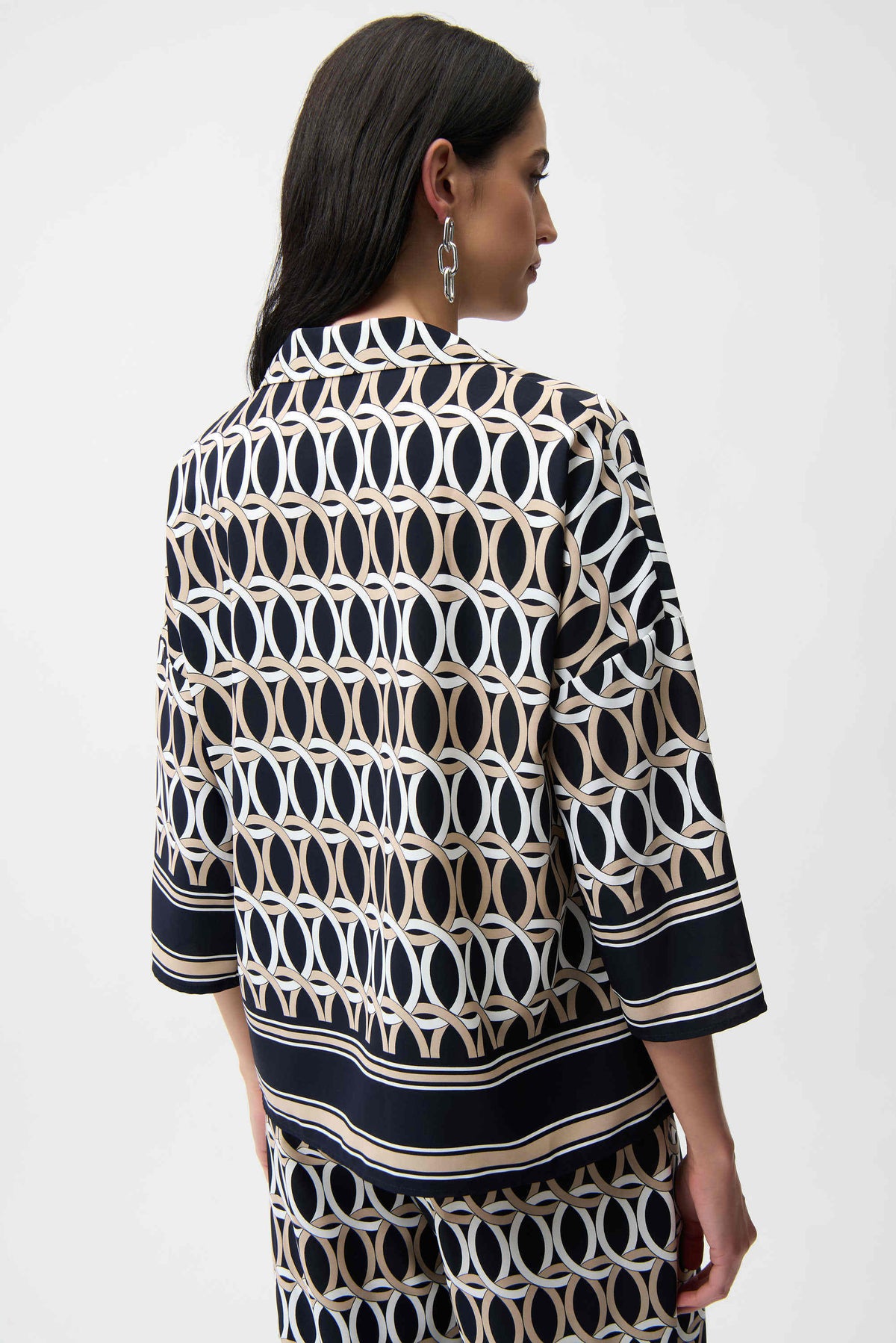 Joseph Ribkoff Chain Border Print Top - Style 261057