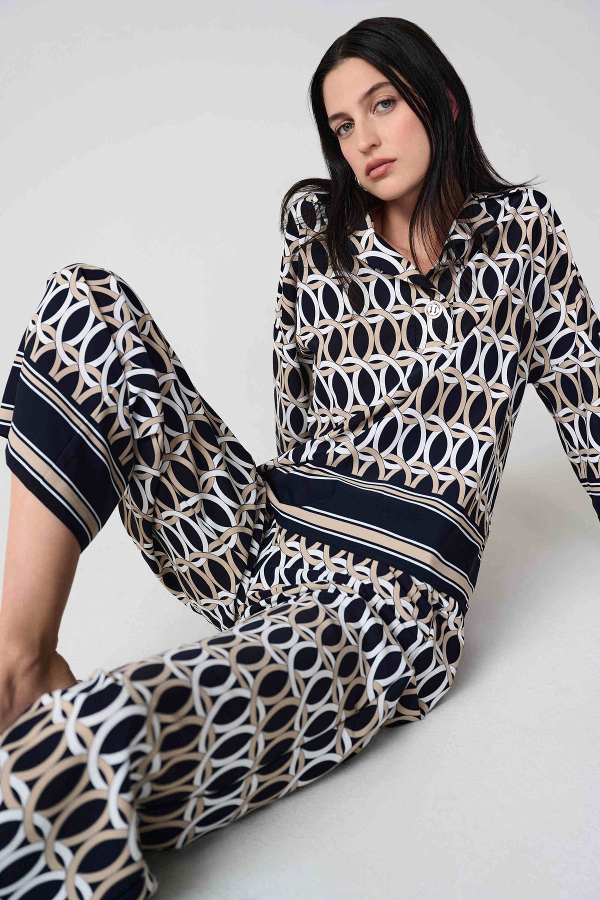 Joseph Ribkoff Chain Border Print Top - Style 261057