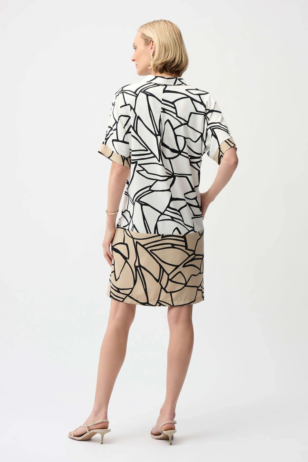 Joseph Ribkoff Abstract Print Dolman Dress - Style 261087