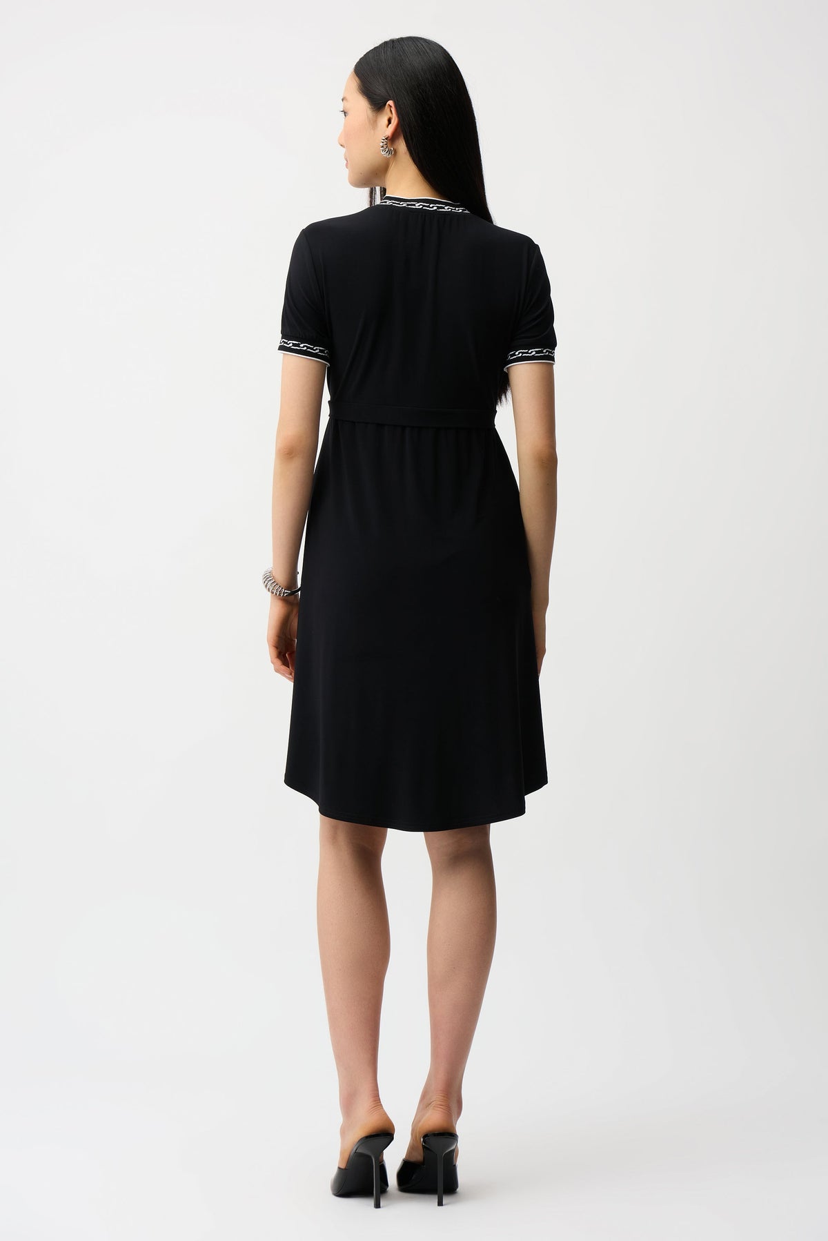 Joseph Ribkoff Ribbed Crew Button Dress - Style 261093