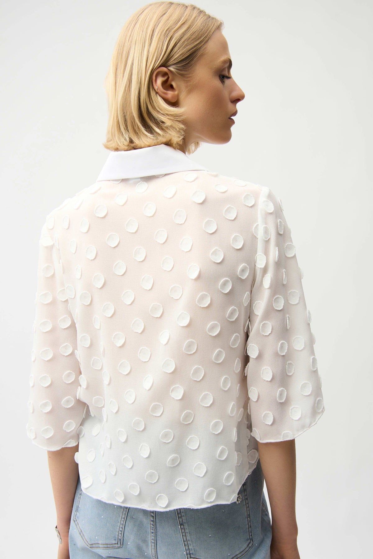Joseph Ribkoff Georgette Bell Sleeve Blouse - Style 261098