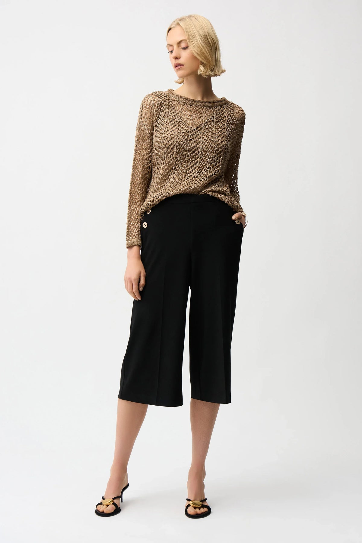 Joseph Ribkoff Bonded Culotte Pull-On Pants - Style 261105
