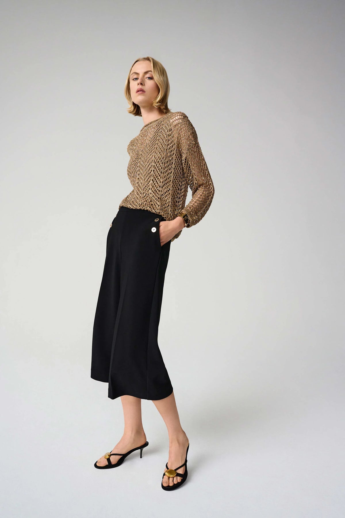 Joseph Ribkoff Bonded Culotte Pull-On Pants - Style 261105