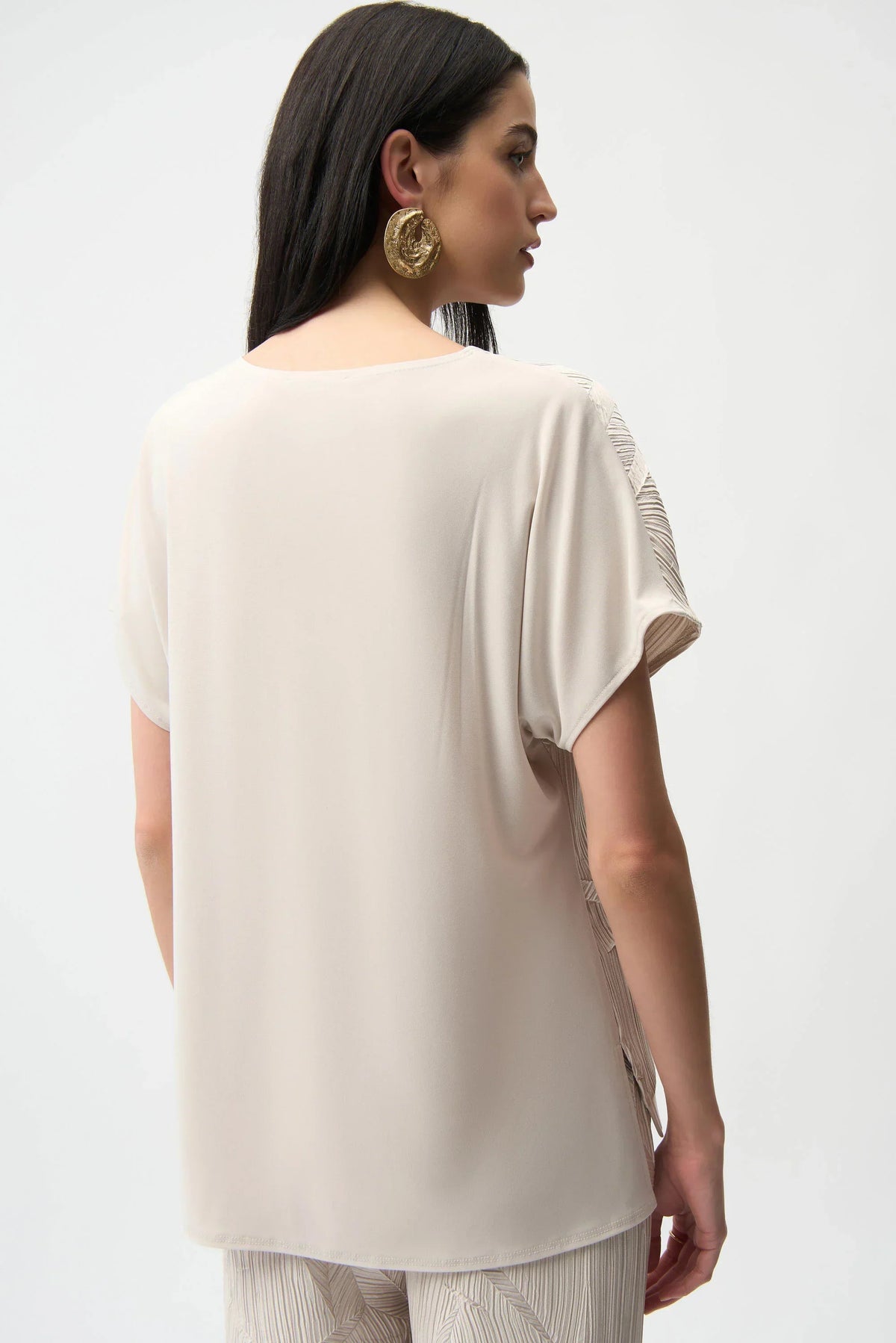 Joseph Ribkoff Pleated Satin Boxy Top - Style 261160M