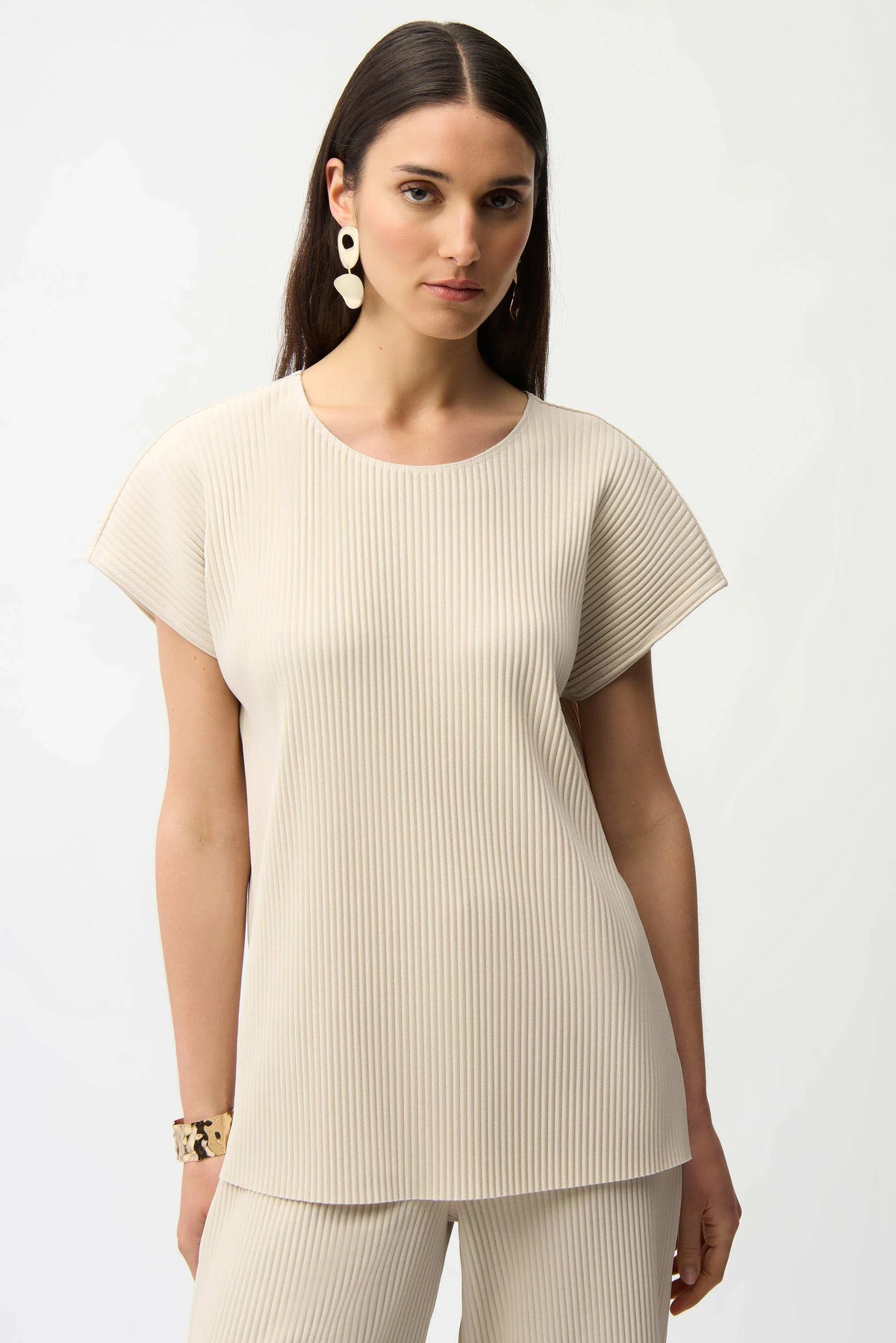 Joseph Ribkoff Pleated Scuba Boxy Top - Style 261192