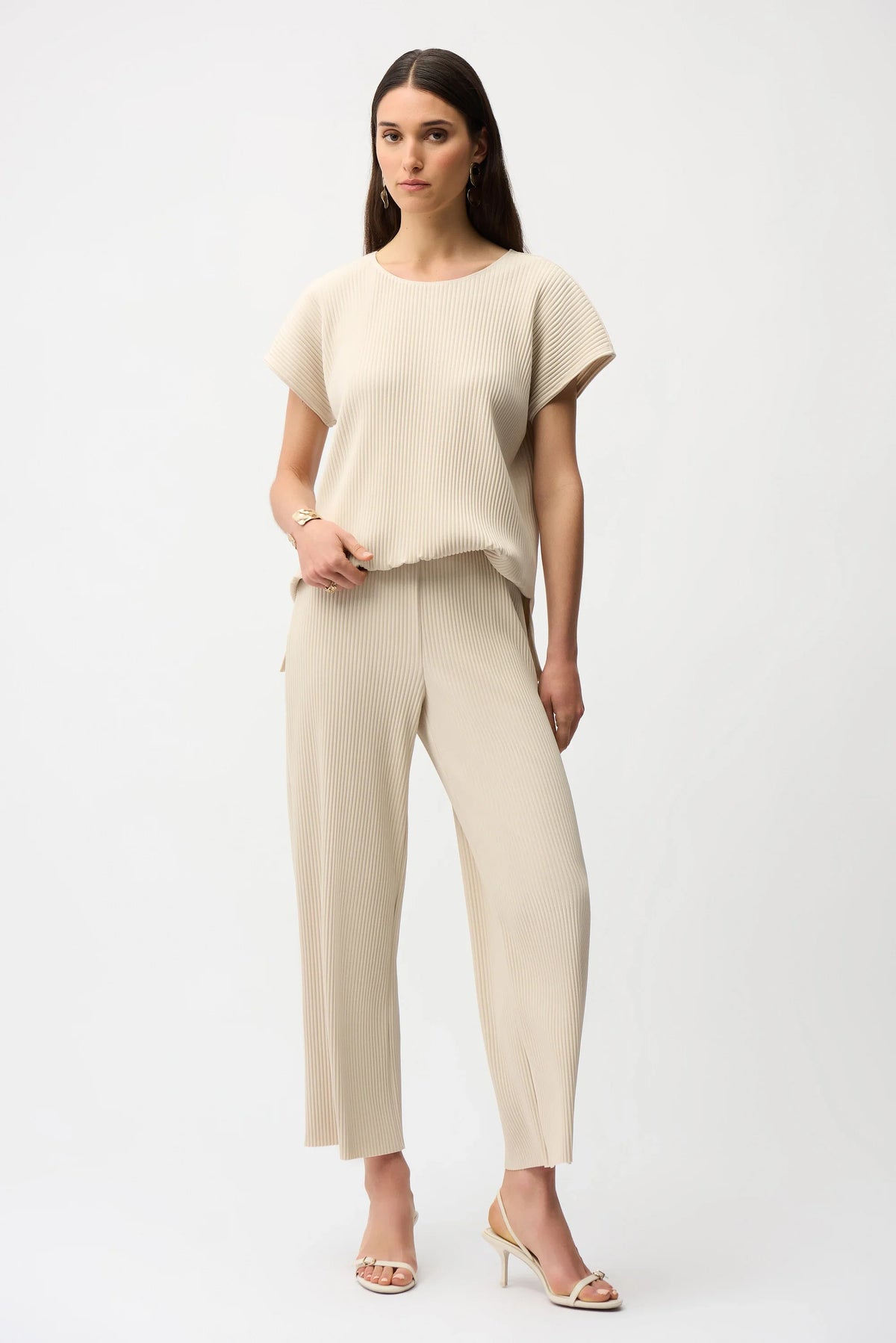 Joseph Ribkoff Pleated Scuba Boxy Top - Style 261192