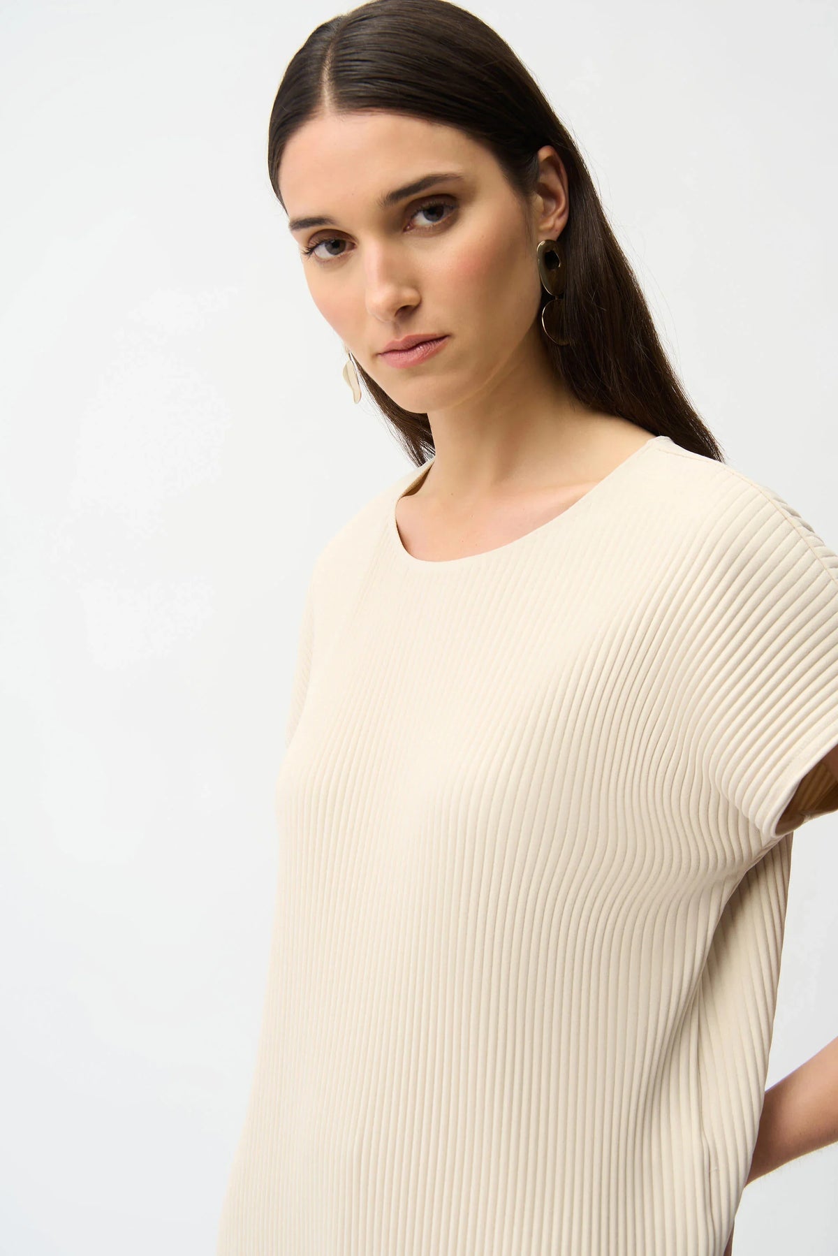 Joseph Ribkoff Pleated Scuba Boxy Top - Style 261192