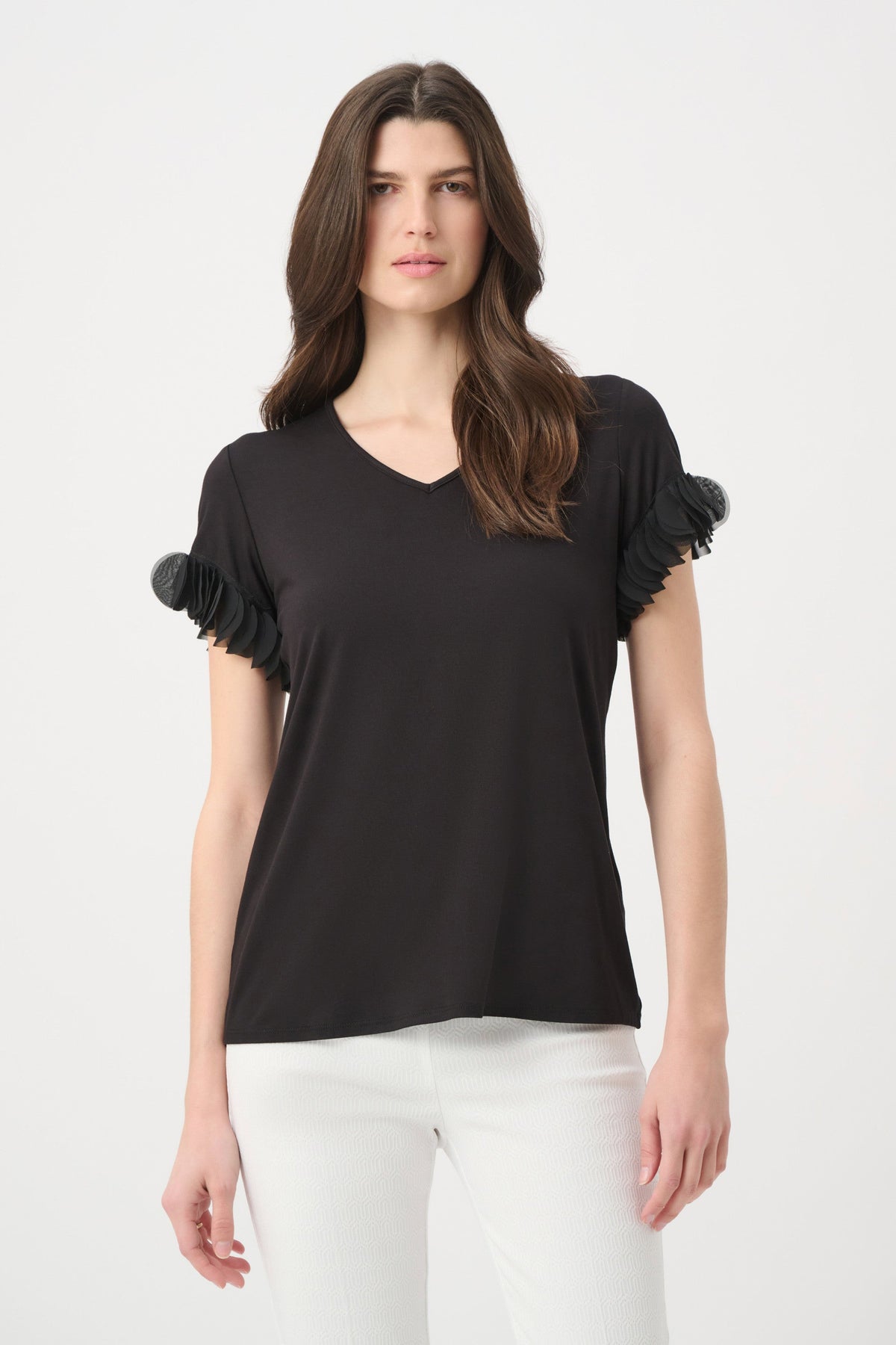 Joseph Ribkoff Chiffon Circle Detail Top - Style 261201