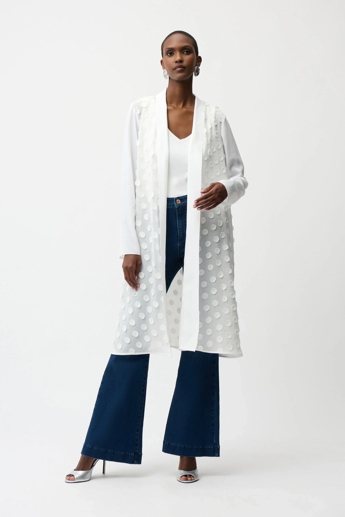 Joseph Ribkoff 3D Dot Georgette Cover-Up - Style 261217