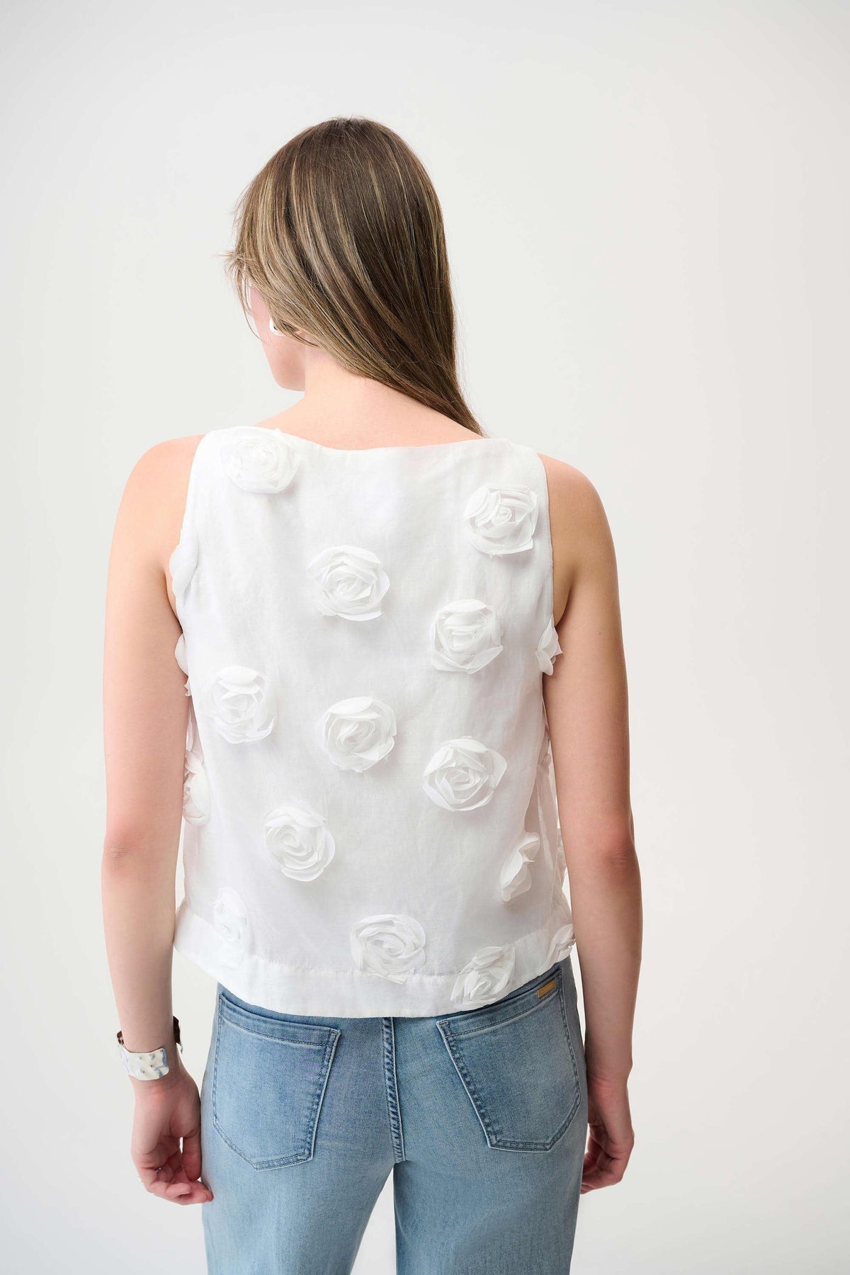 Joseph Ribkoff 3D Floral Boat Neck Top - Style 261220