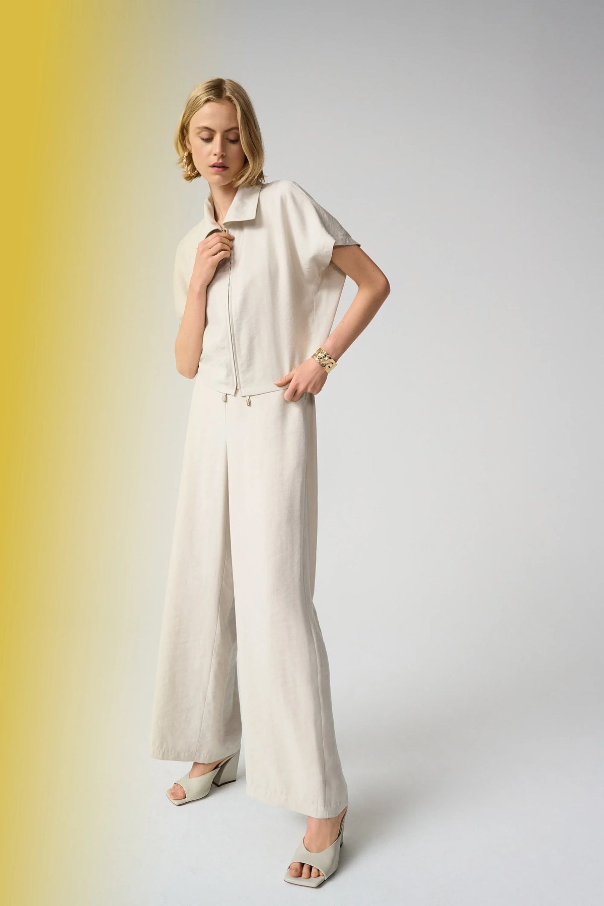 Joseph Ribkoff Wide Leg Drawstring Pants - Style 261221