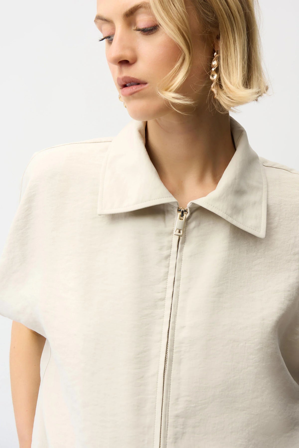 Joseph Ribkoff Textured Woven Zip Jacket - Style 261237