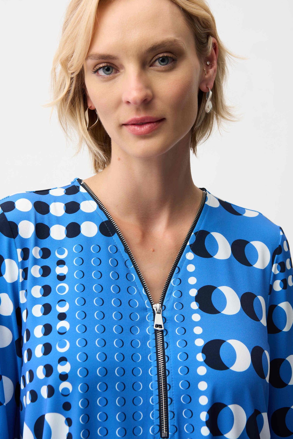 Joseph Ribkoff Dot Print V-Neck Tunic - Style 261288