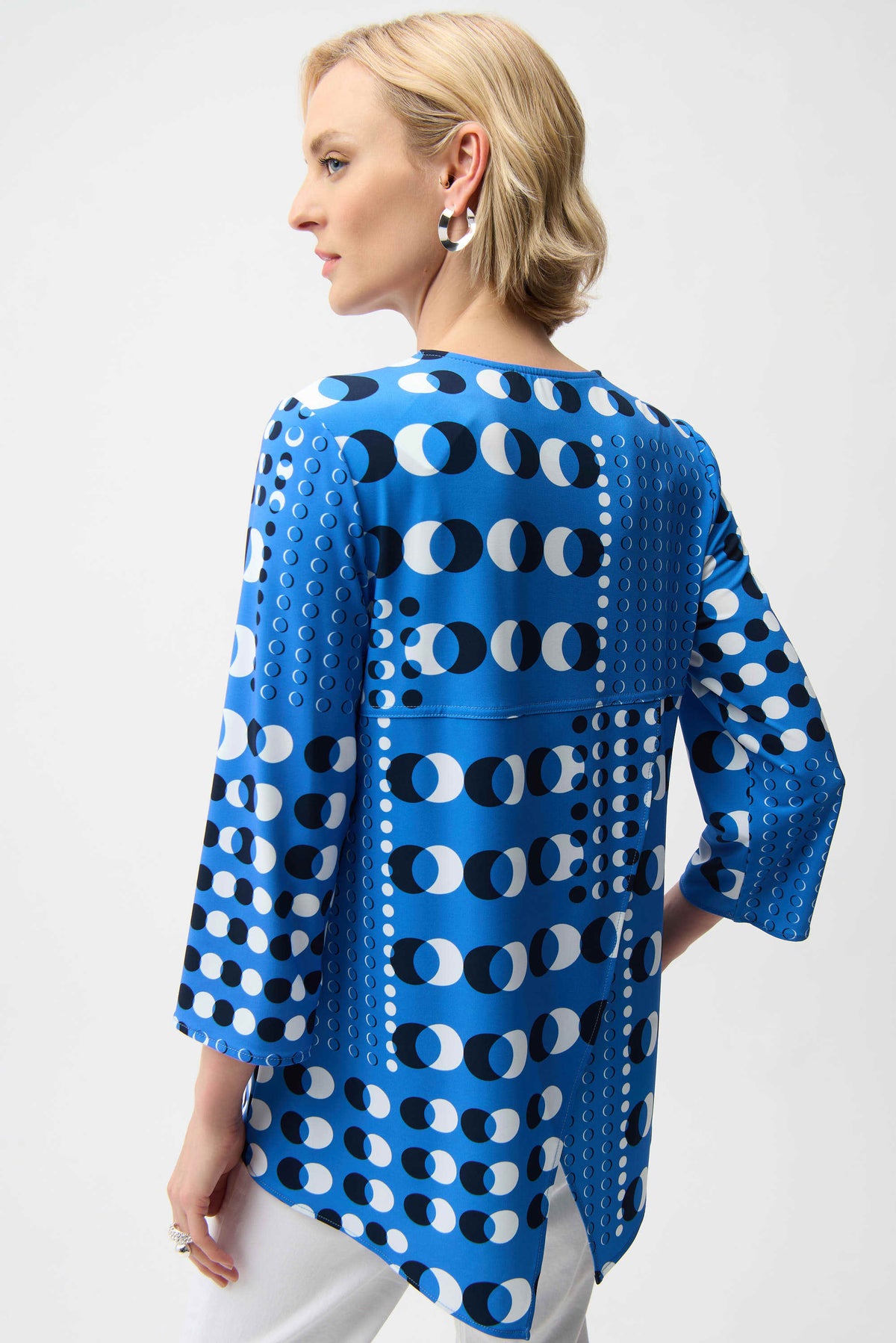 Joseph Ribkoff Dot Print V-Neck Tunic - Style 261288