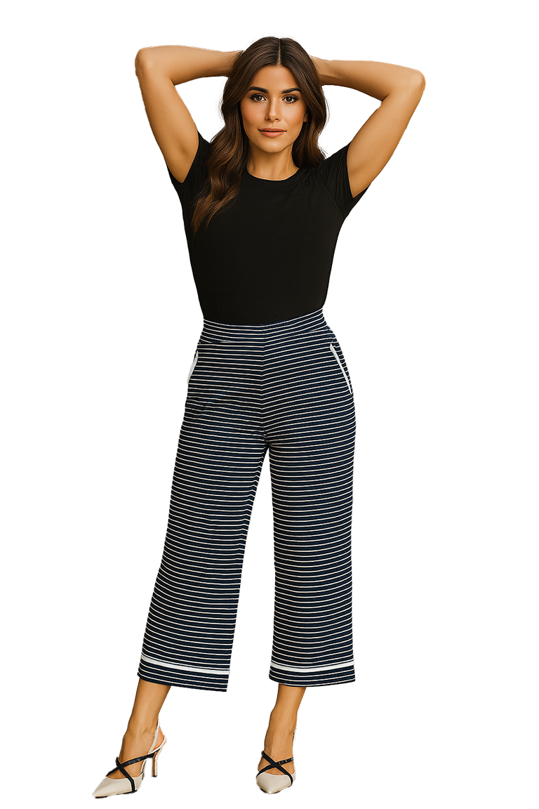 ORLY Striped Wide-Leg Pant - Style 261321