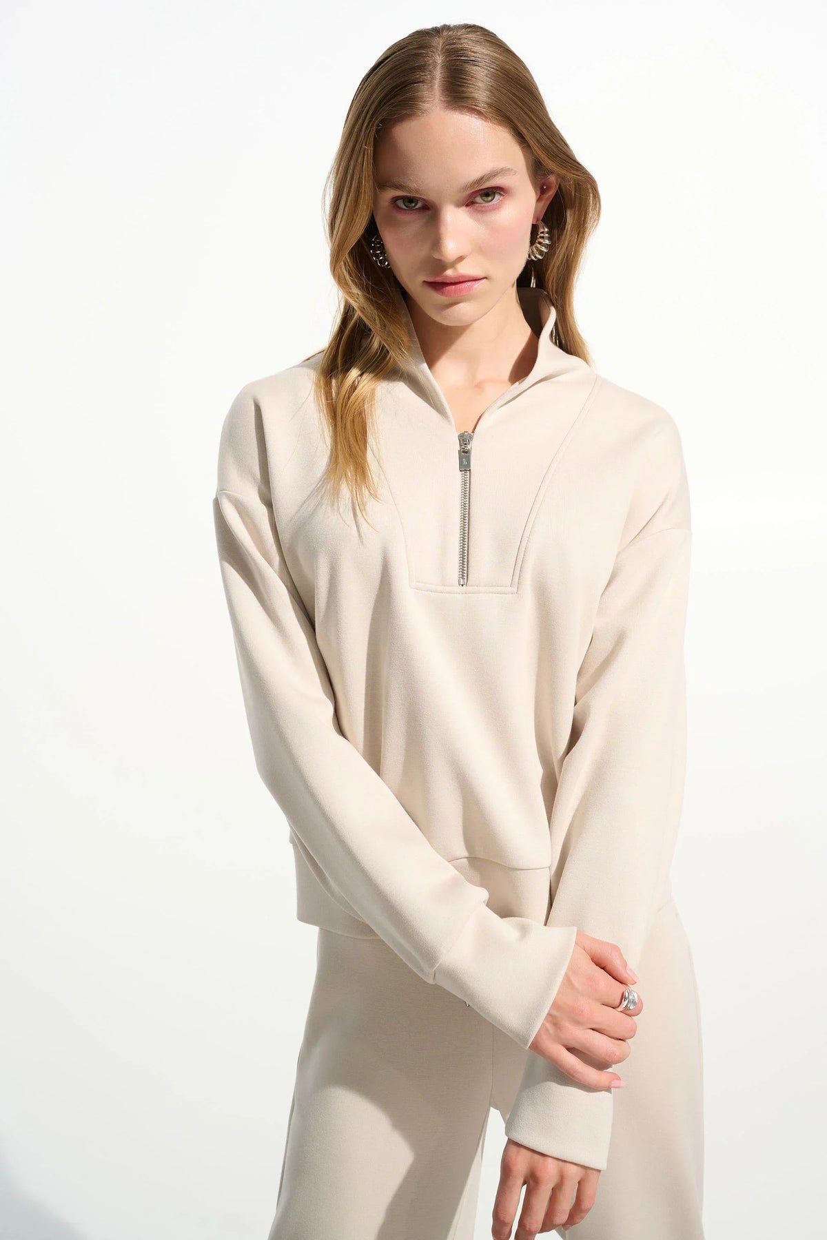 Joseph Ribkoff Scuba High Collor Sweatshirt Jersey - Style 261610m