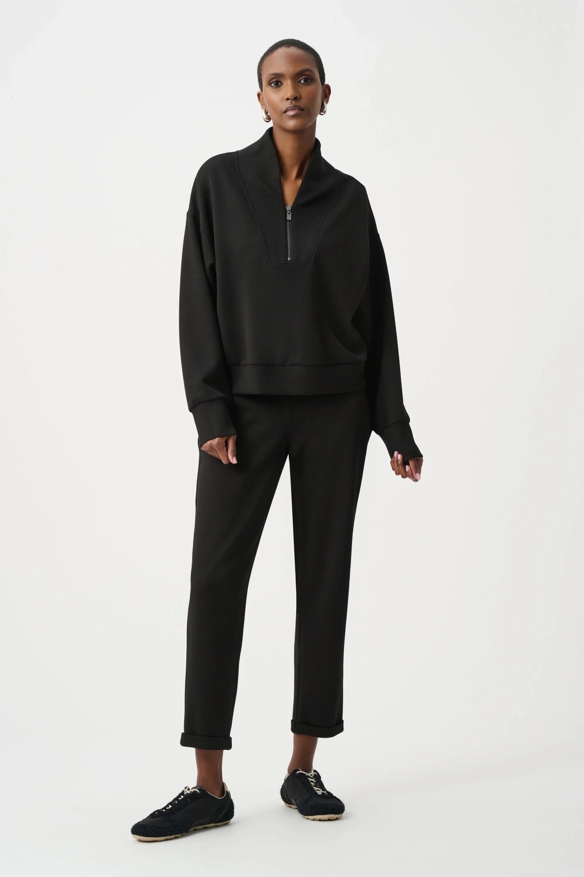 Joseph Ribkoff High Collar Zip Sweatshirt - Style 261610