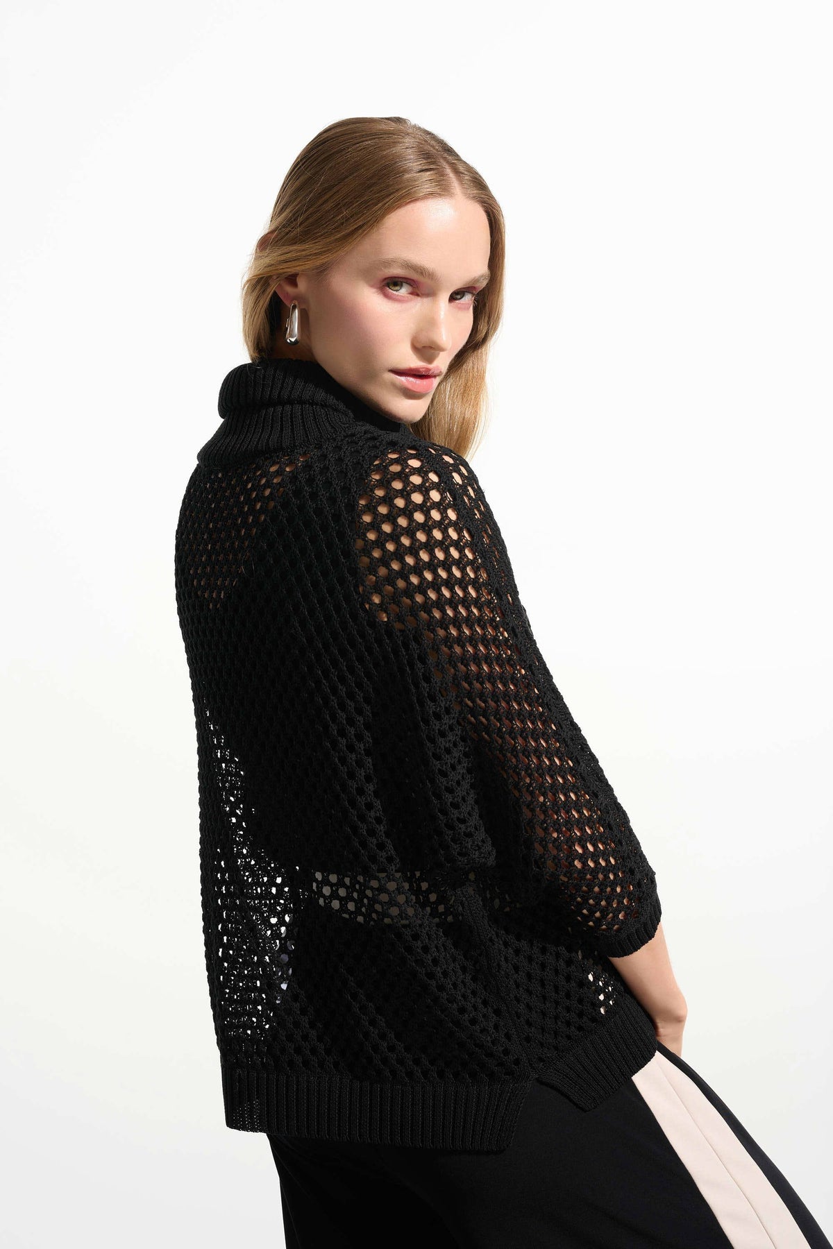 Joseph Ribkoff Zip Ribbed Boxy Sweater - Style 261634