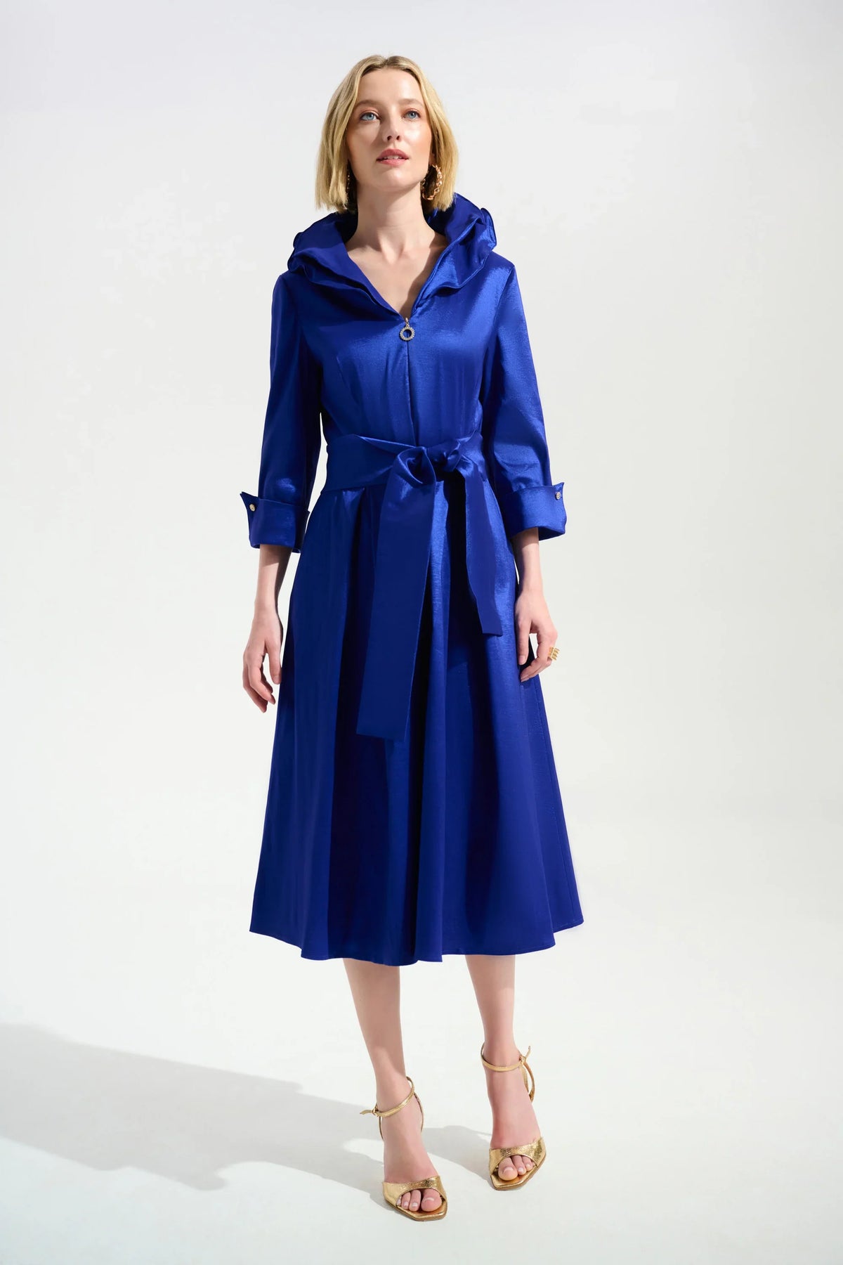 Joseph Ribkoff Taffeta Wired Lapel Dress - Style 261719B