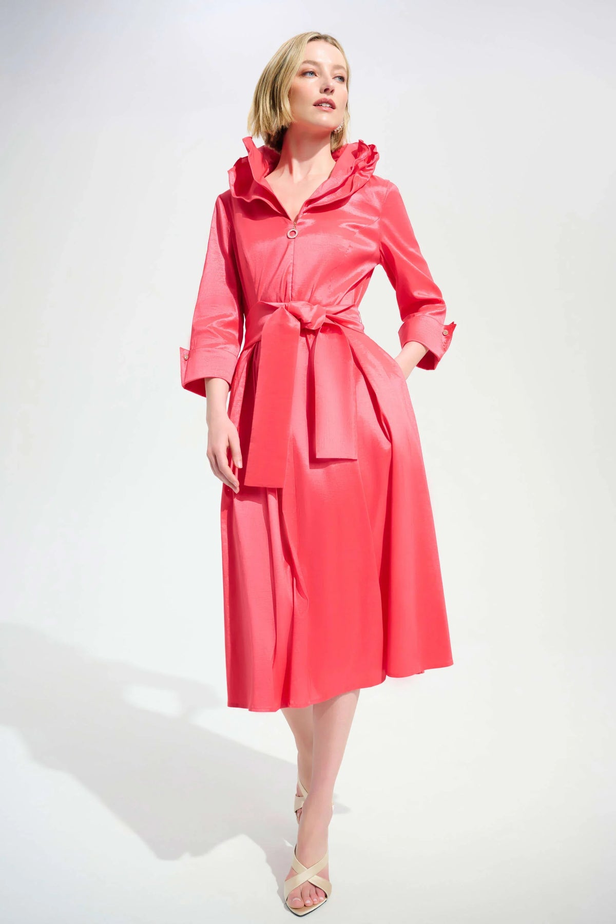 Joseph Ribkoff Taffeta Wired Lapel Dress - Style 261719