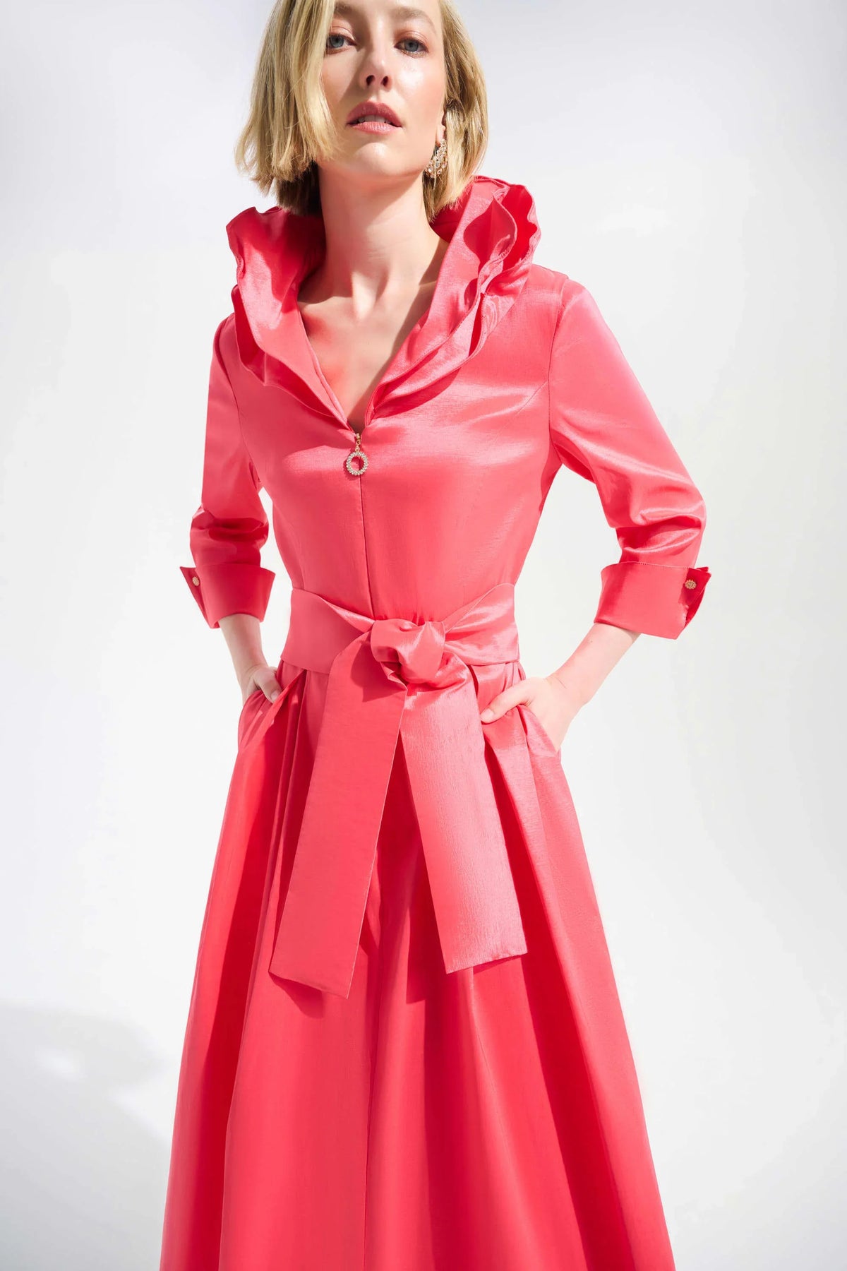 Joseph Ribkoff Taffeta Wired Lapel Dress - Style 261719