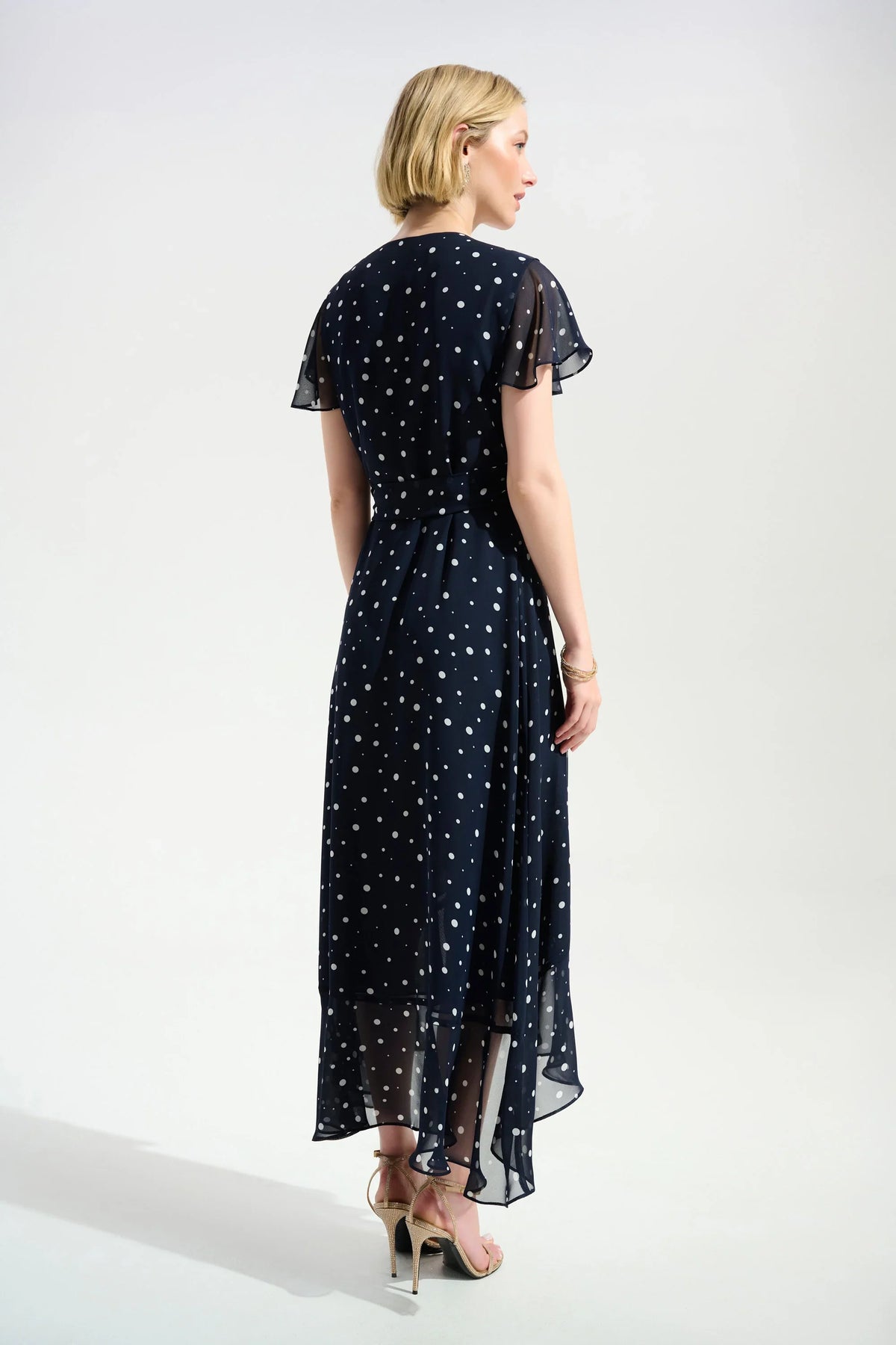 Joseph Ribkoff Chiffon Ruffle Wrap Dress - Style 261739