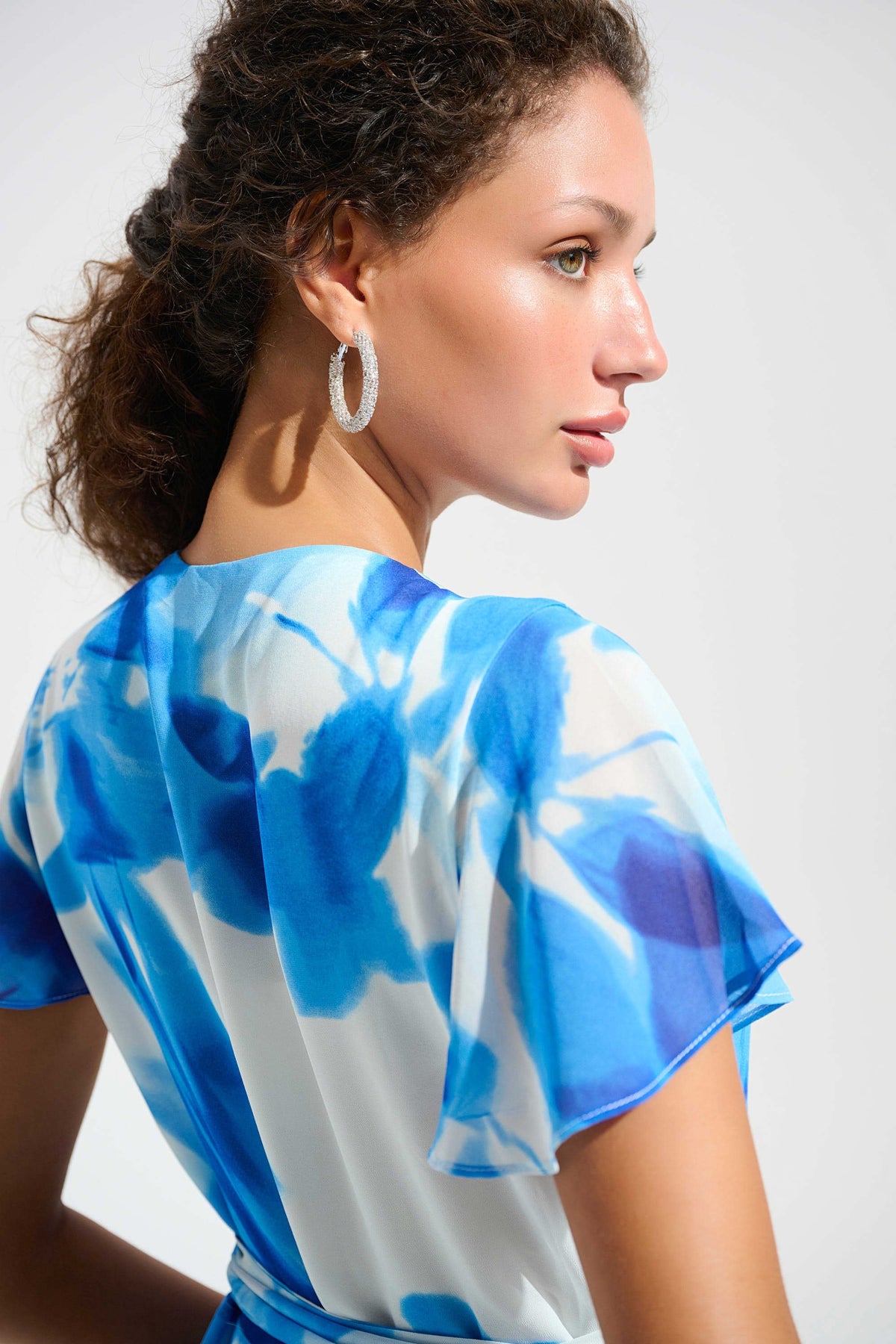 Joseph Ribkoff Chiffon Ruffle Wrap Dress - Style 261739B
