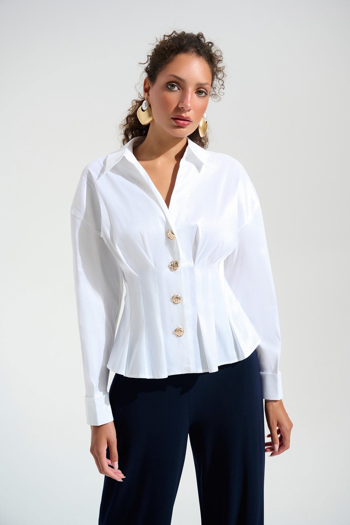 Joseph Ribkoff Taffeta Fit Flare Blouse - Style 261742